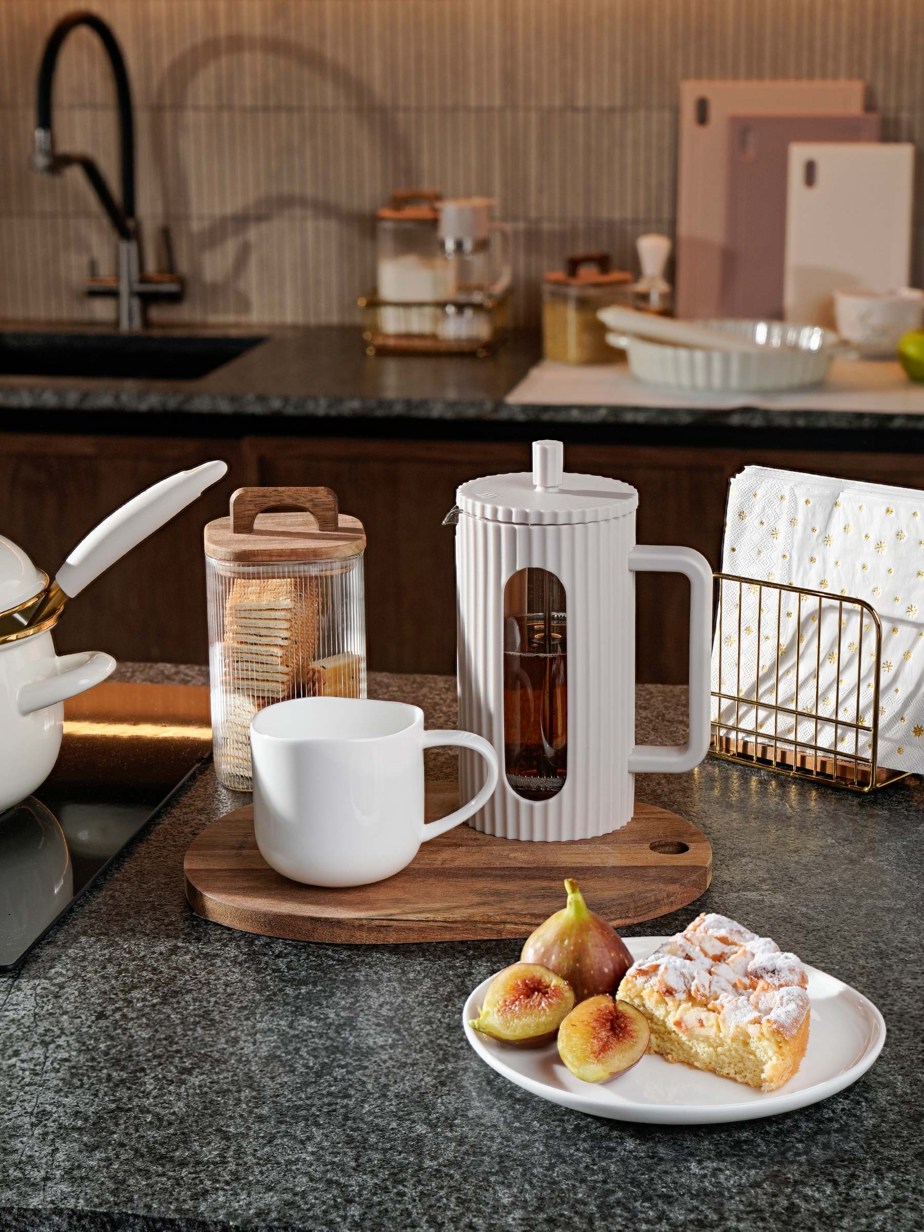 Банка для сыпучих продуктов, 1 л, стекло Р/дерево, квадратная, Ravi wood, image-4