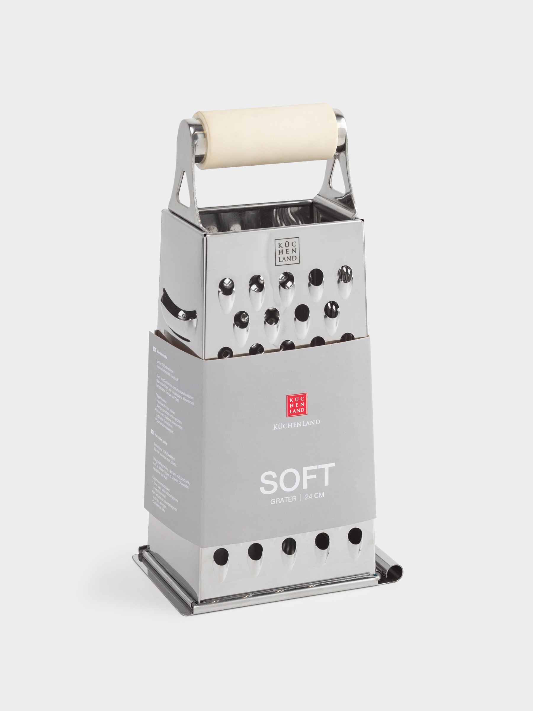 Терка, 24 см, четырехгранная, бежевая, Soft