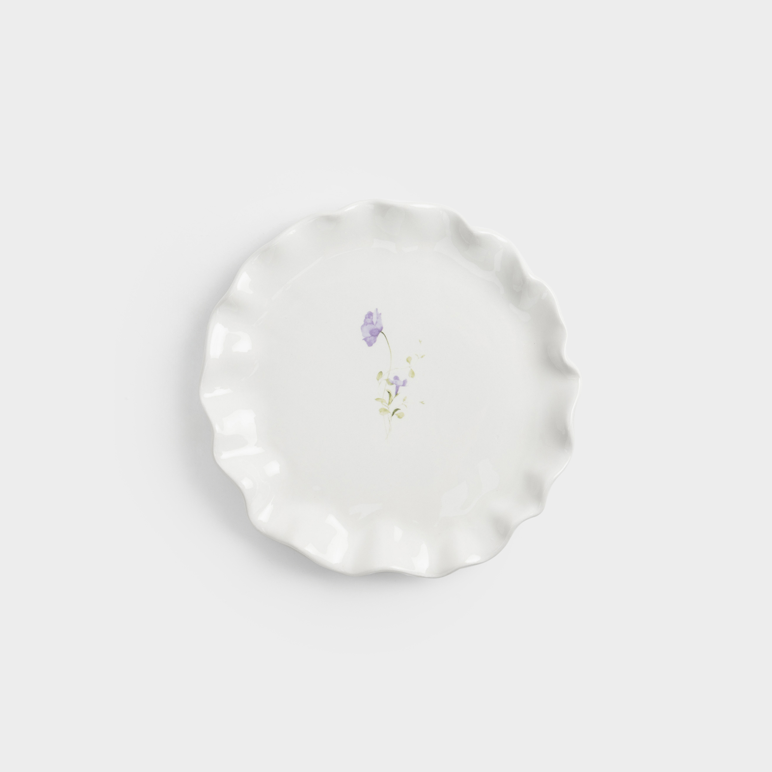 Тарелка закусочная, 19 см, Полевой цветок, Crumple flower