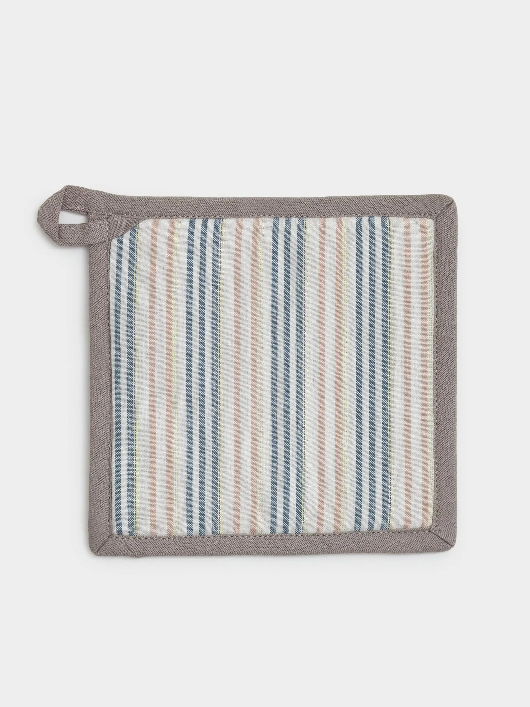 Прихватка, 20х20 см, хлопок, квадратная, молочная, Полосы, Stripes kitchen