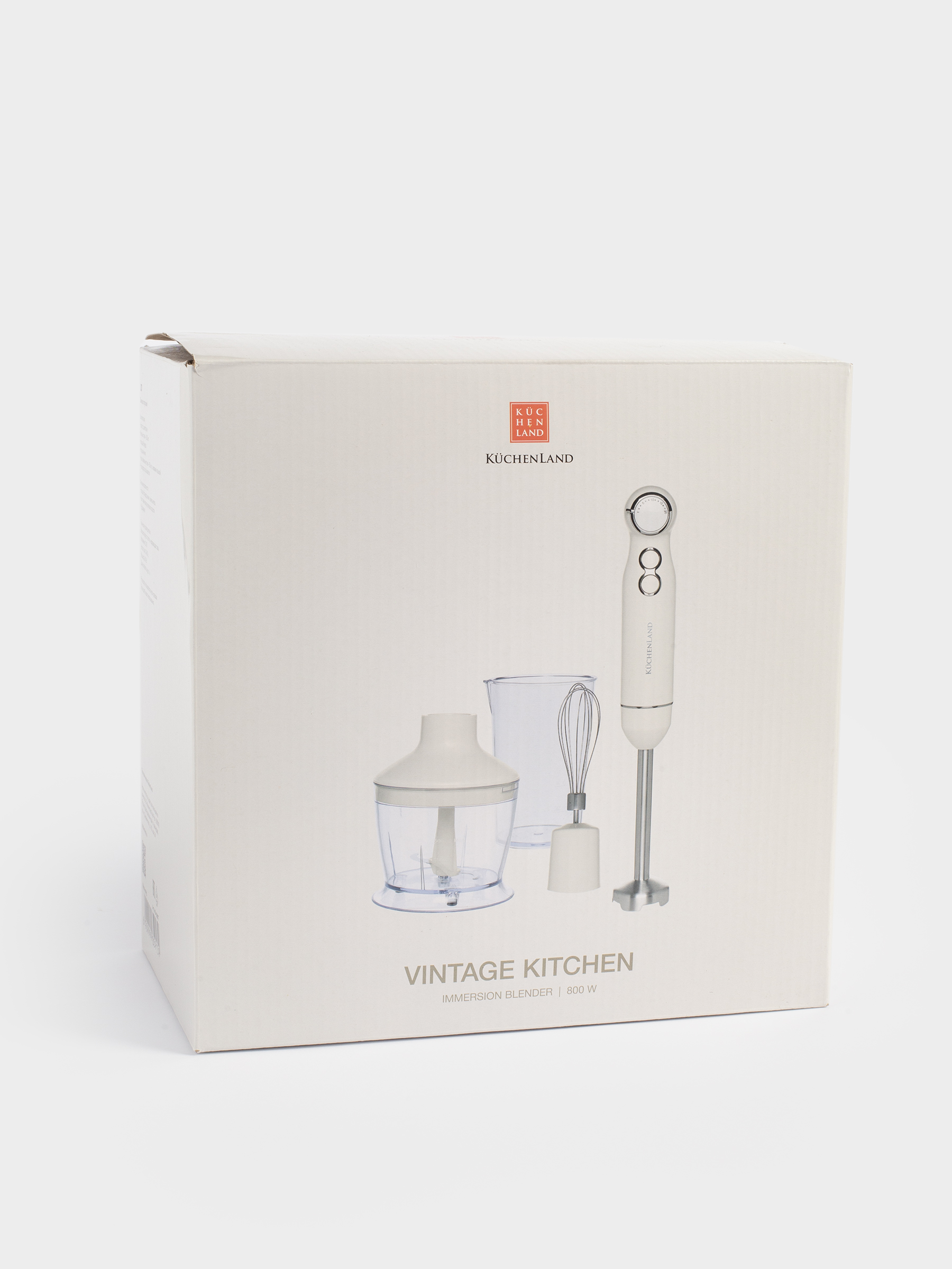 Блендер погружной, электрический, 800 Вт, 4 пр, сталь/пластик, бежевый, Vintage kitchen, image-10