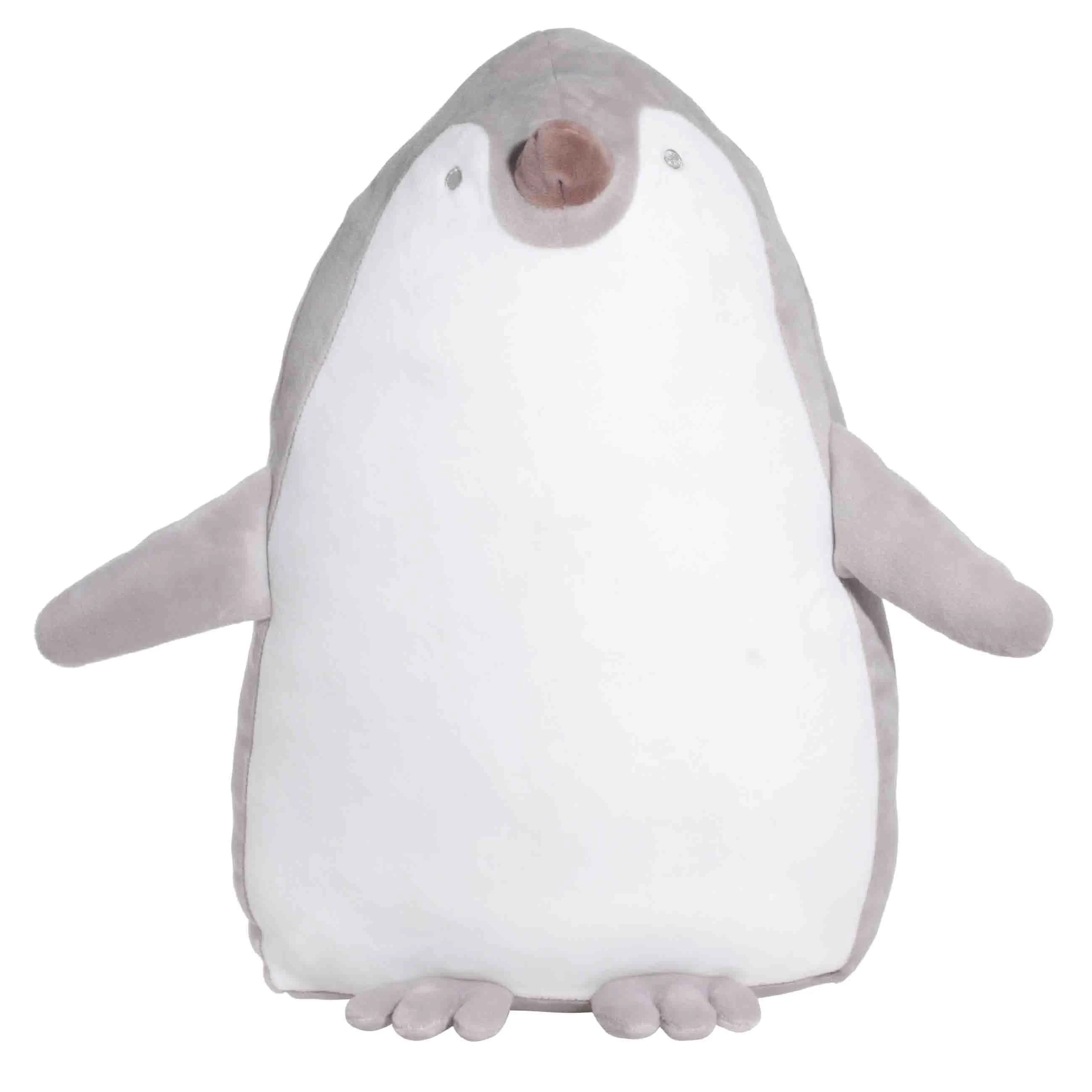 Подушка декоративная, 34х23 см, спандекс, серая, Пингвин, Aquatic animals, image-0