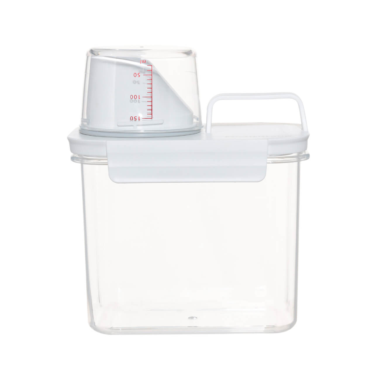 контейнер для стирального порошка birdhouse органайзер для моющих средств 1 шт Контейнер для стирального порошка или геля, 1,1 л, с мерником, пластик, белый, Compact