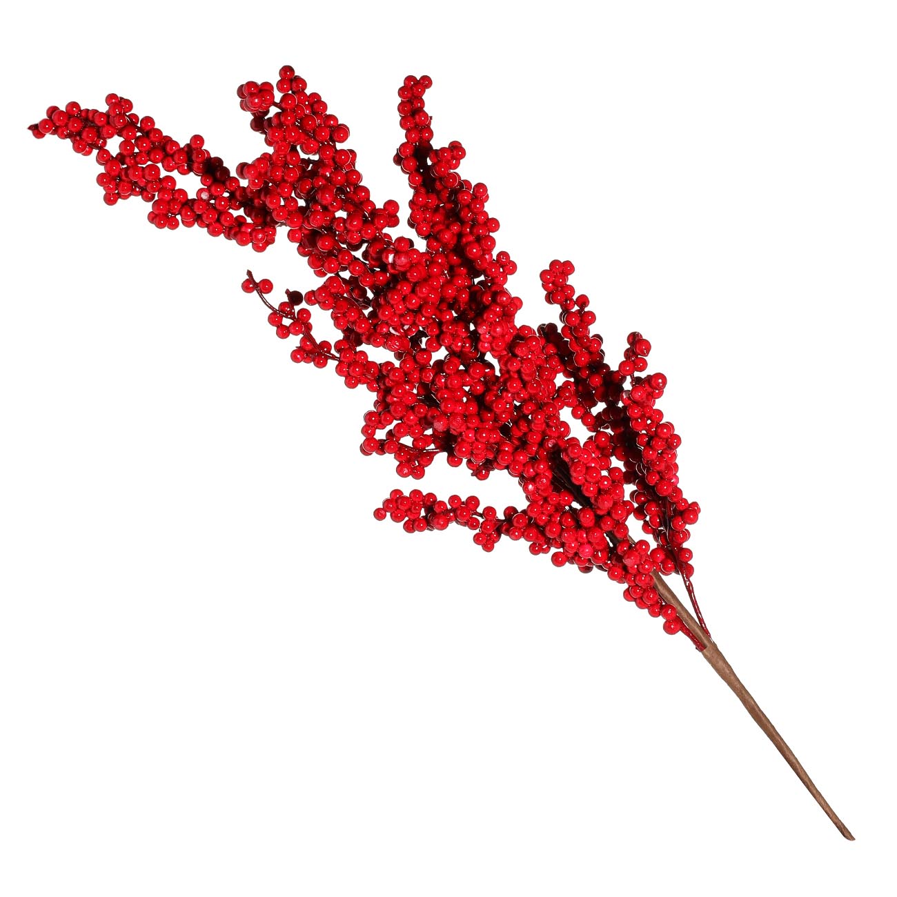 Ветка декоративная, 76 см, пенопласт, Красные ягоды, Bright decor - фото 1