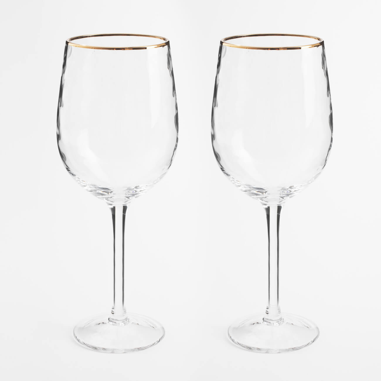 Бокал для вина, 380 мл, 2 шт, стекло, с золотистым кантом, Liomea gold - фото 1