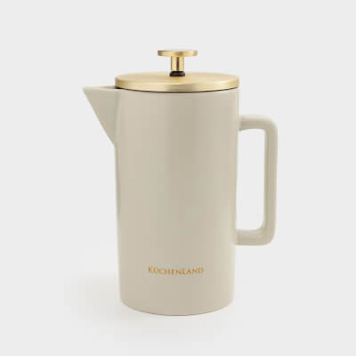 Френч-пресс, 700 мл, керамика/сталь, бежево-золотистый, Latte ,image-0