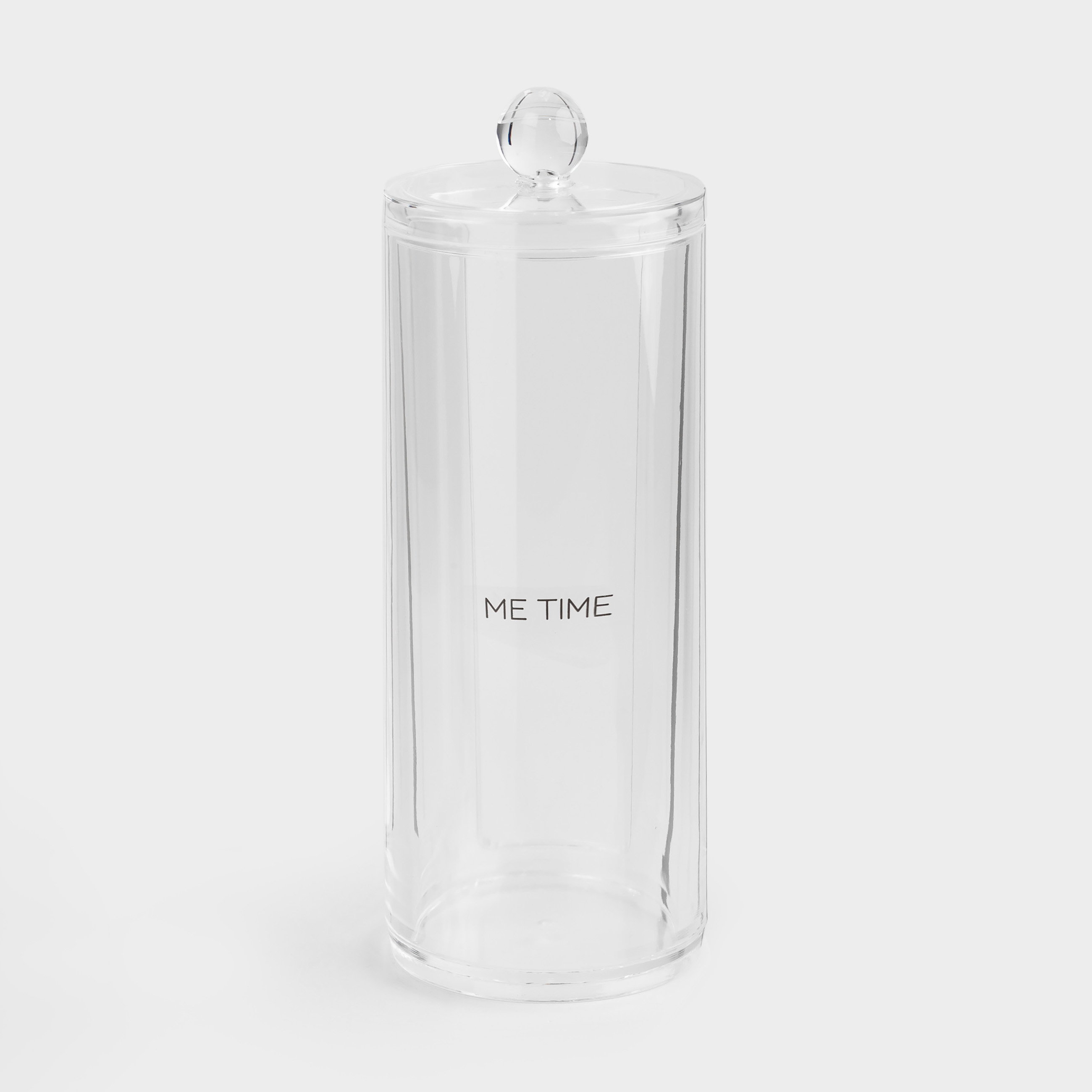 Контейнер для ватных дисков 7х20 см с крышкой пластик Basic font 649₽