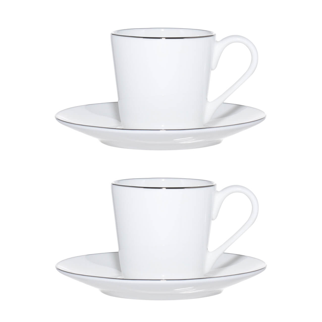 Kuchenland Пара кофейная, 2 перс, 4 пр, 90 мл, фарфор F, Antarctica чашка кофейная porcela du reussy 113310bl1 c00689