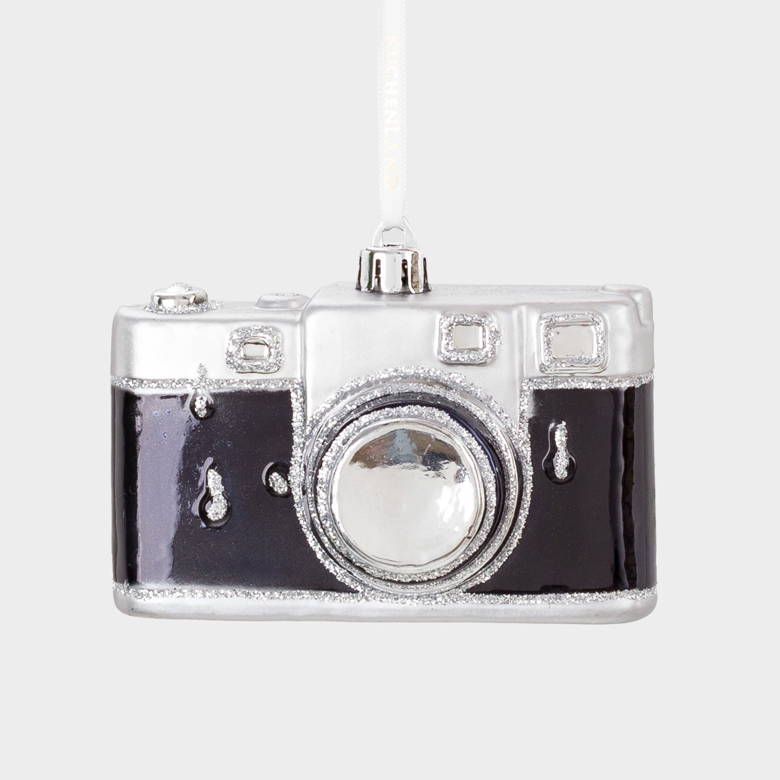 Игрушка елочная, 10х6 см, пластик, черная, Фотоаппарат, Figure christmas, image-0