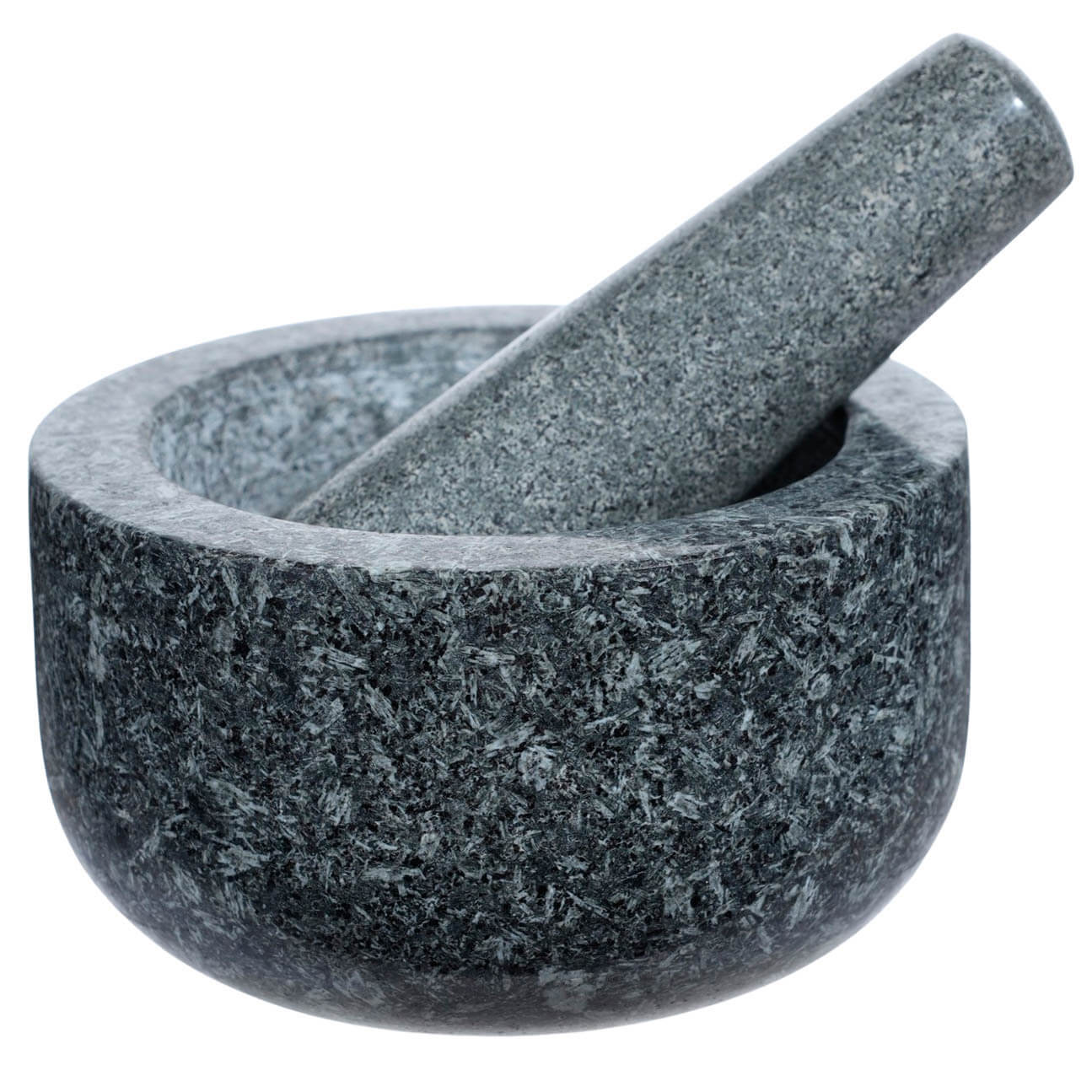 

Ступка для специй, 12 см, с пестиком, черная, гранит, Mortar