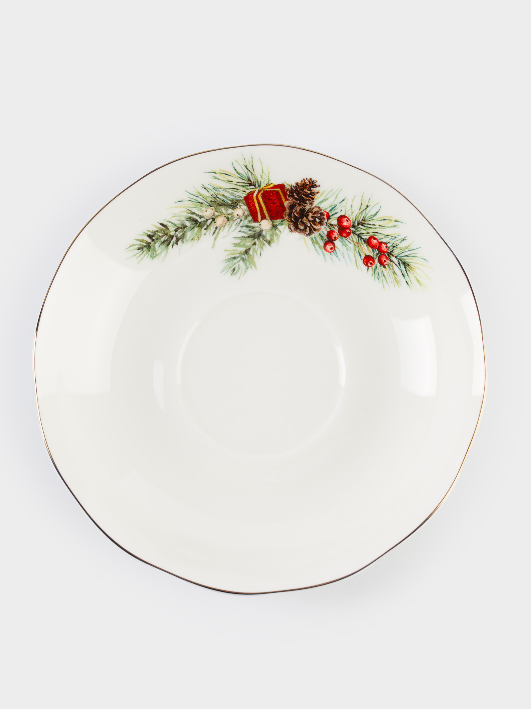 Пара чайная, 1 перс, 2 пр, 180 мл, фарфор F, белая, Лошадка с бантом, Christmas miracle classic, image-3