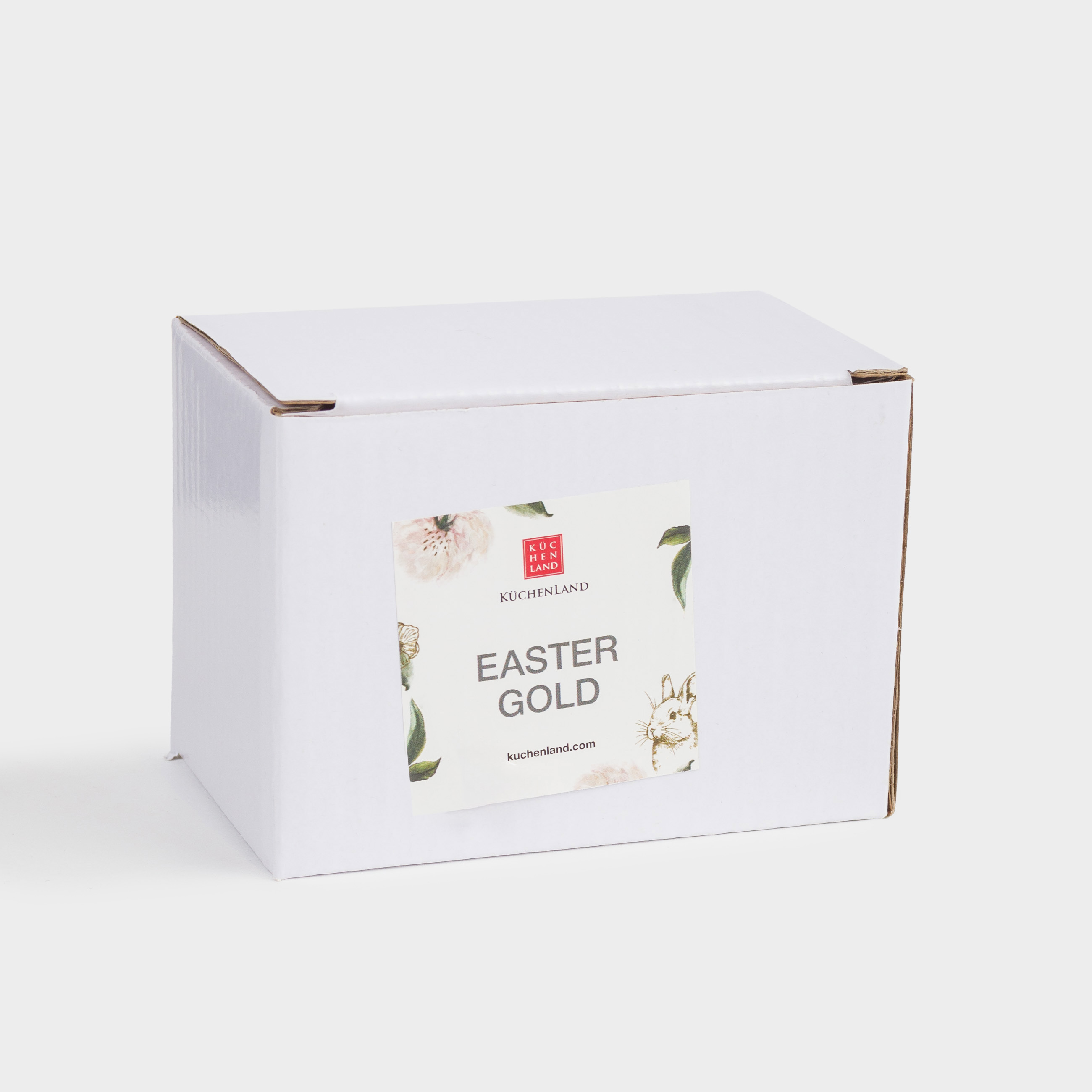 Статуэтка, 7 см, керамика, бело-золотистая, Кролик, Easter gold, image-3