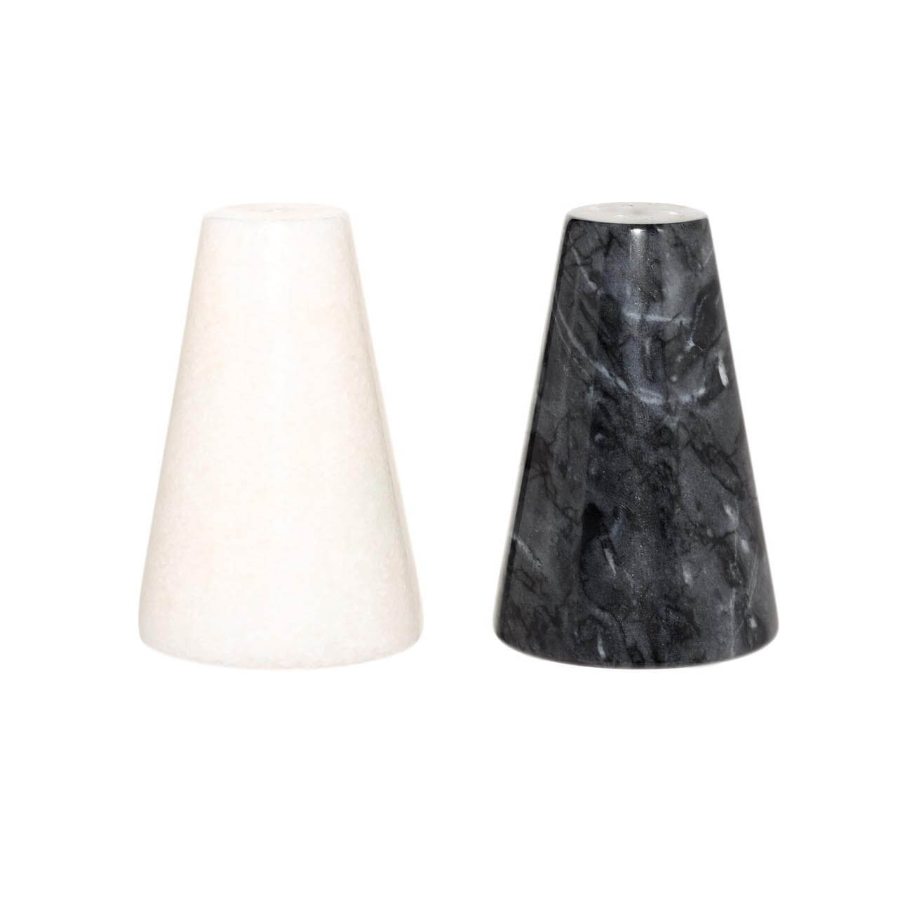Набор для соли и перца, 9 см, мрамор, белый/черный, Marble изображение № 1