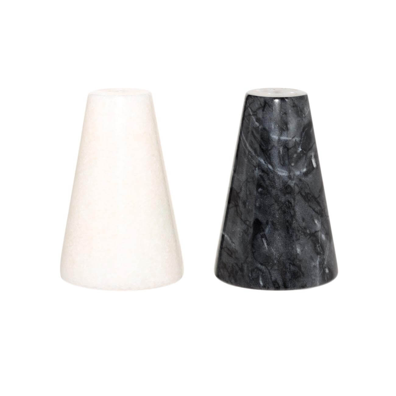 

Набор для соли и перца, 9 см, мрамор, белый/черный, Marble