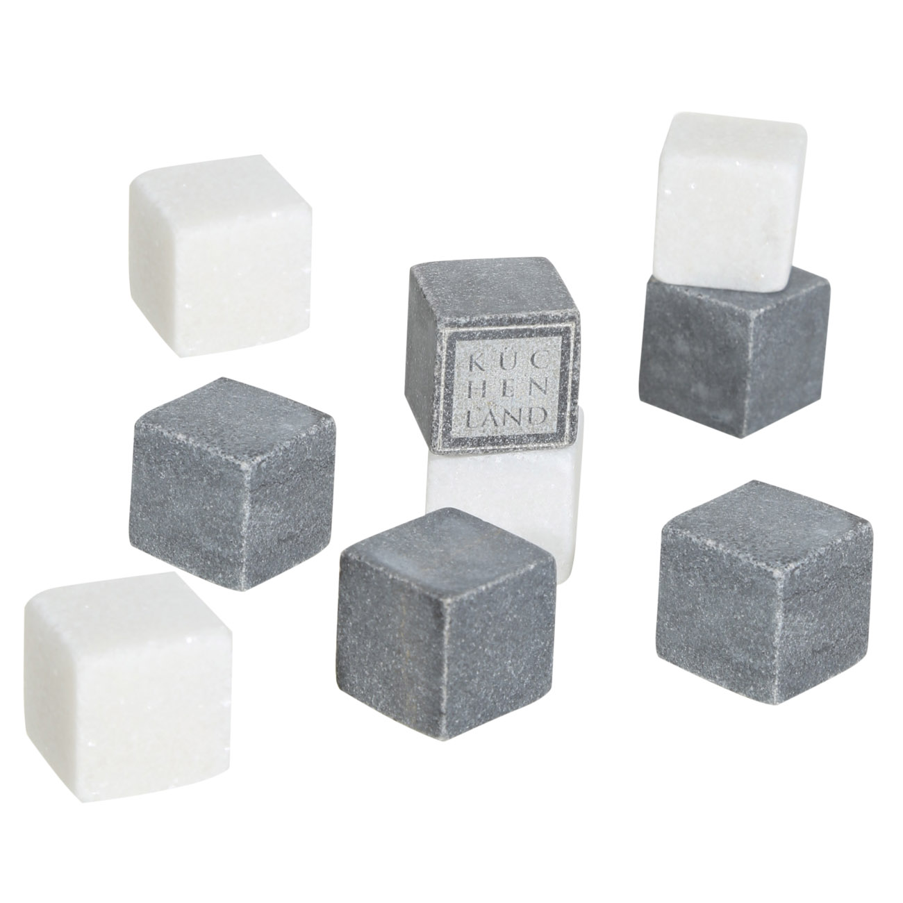Набор кубиков для охлаждения напитков, 12 пр, с щипцами, в коробке, мрамор/сталь, Marble изображение № 2