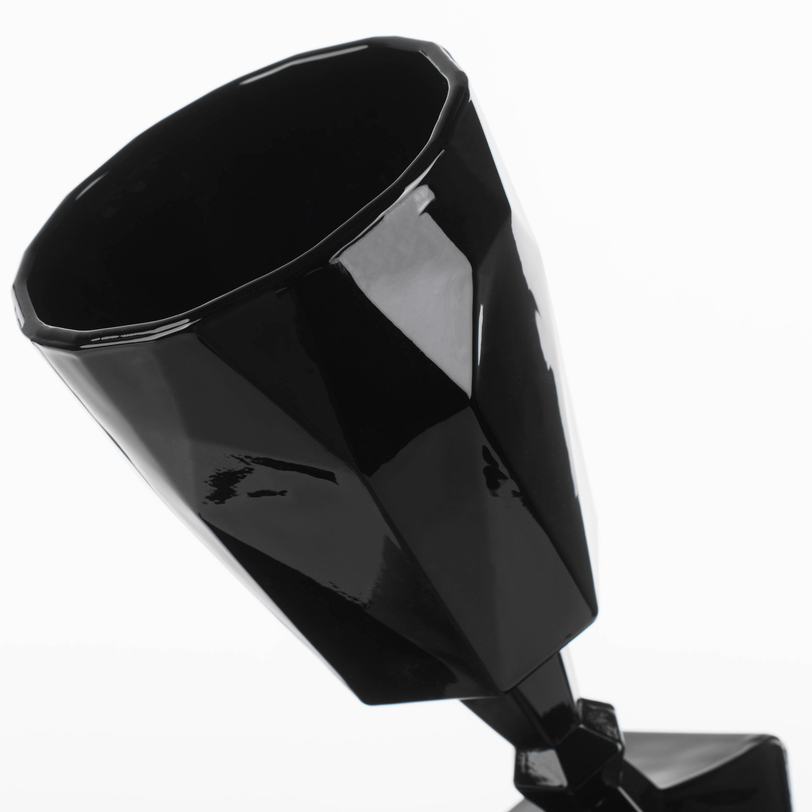 Бокал-кубок для вина, 280 мл, 2 шт, стекло Р, черный, Geometry color изображение № 6