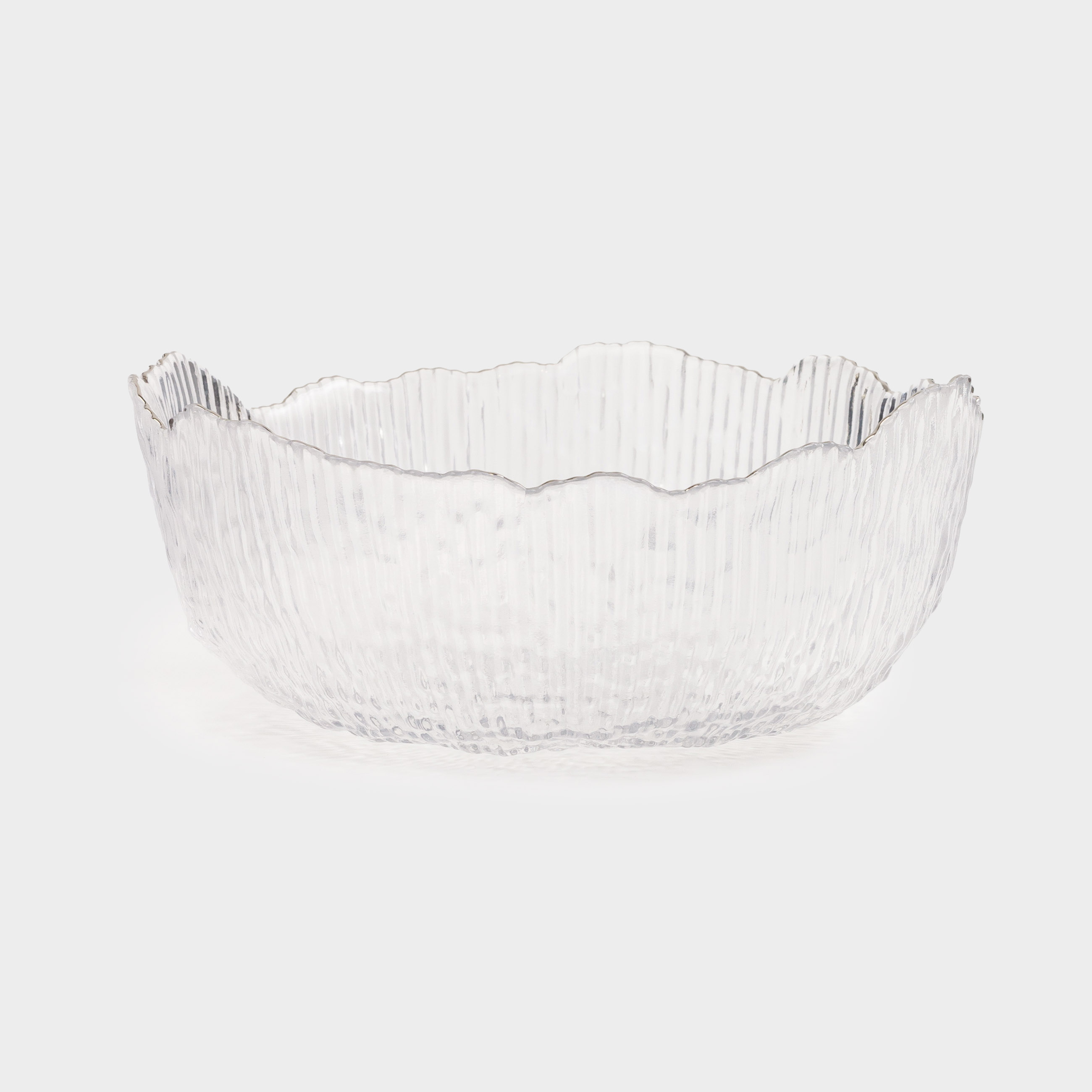 Салатник, 20х9 см, 1,3 л, стекло Р, с серебристым кантом, Argos silver
