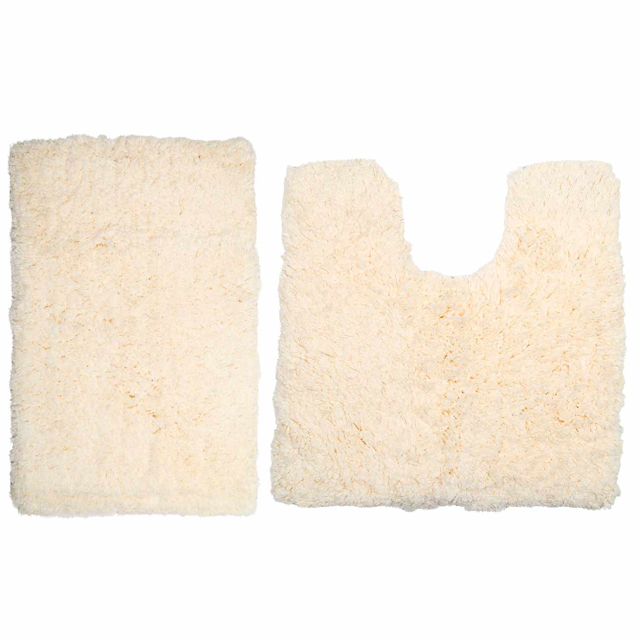 Коврик для ванной комнаты 50x8050x50 см 2 шт противоскользящий полиэстер бежевый Spark 3990₽