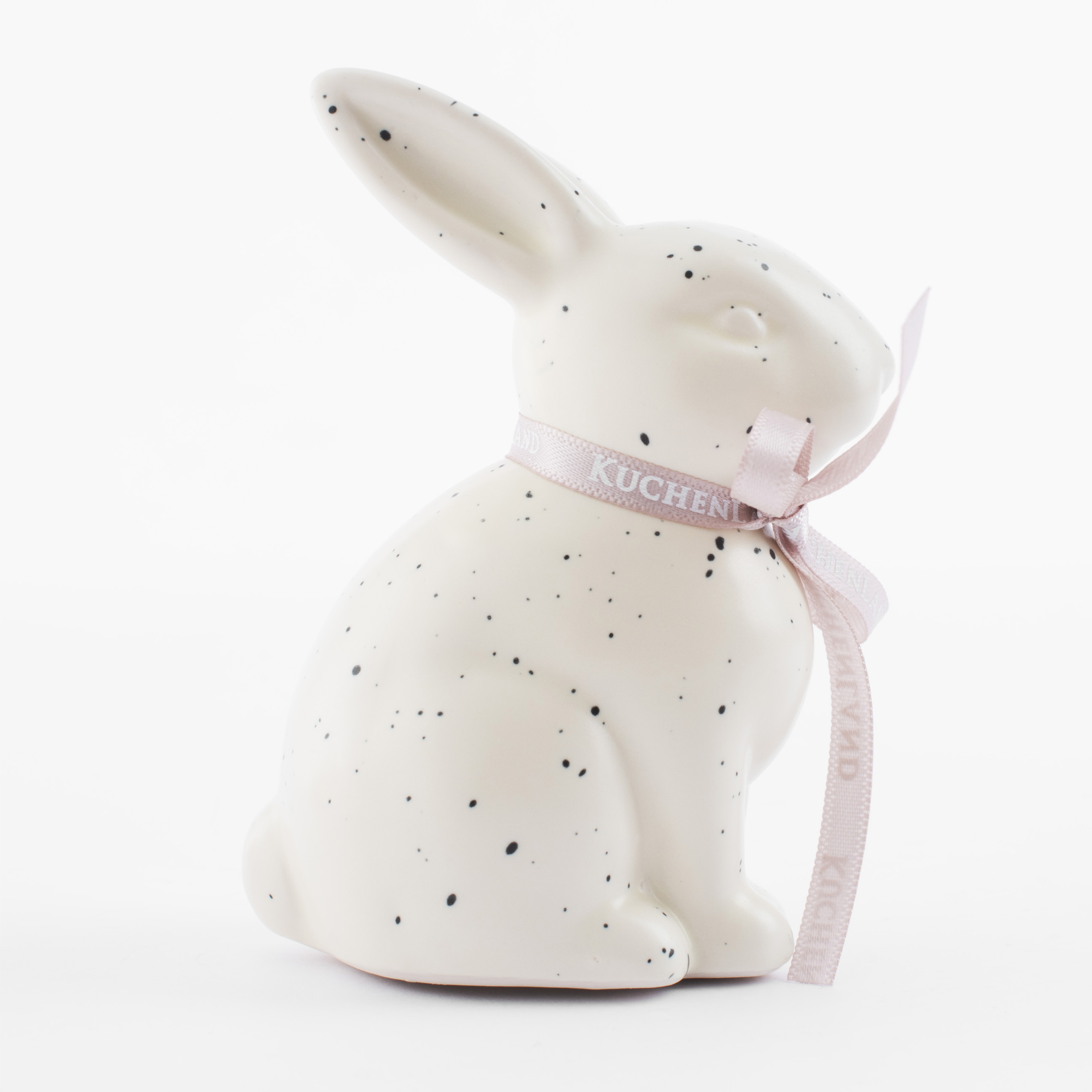 Емкость для соли или перца, 10 см, фарфор P, молочная, в крапинку, Кролик, Natural Easter изображение № 4
