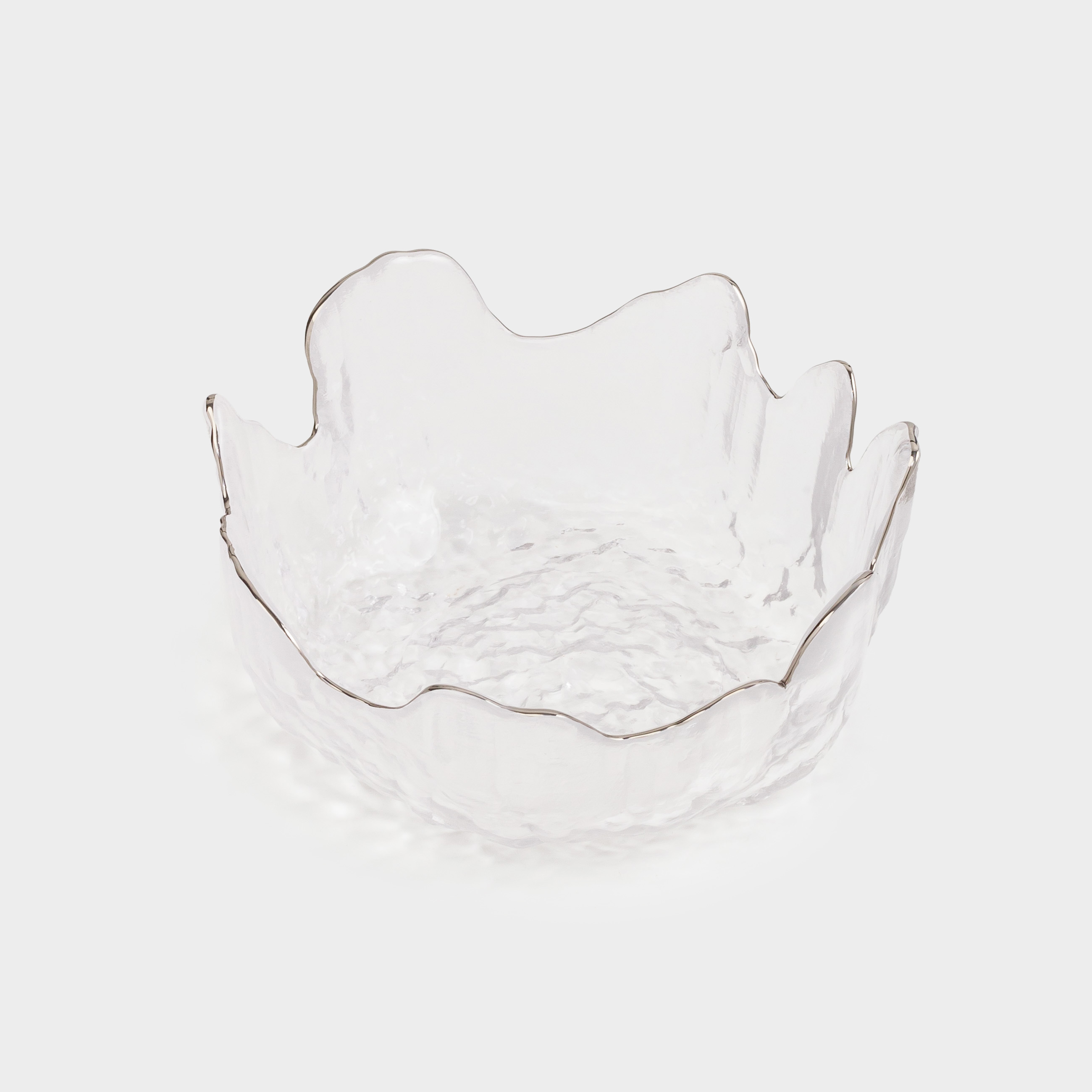 Пиала, 13х6 см, стекло, с серебристым кантом, Nautilus silver, image-2