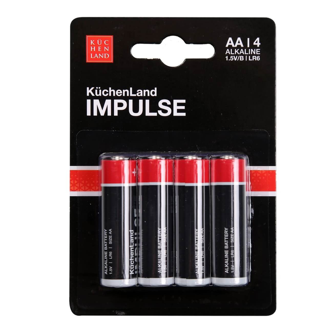 Батарейка AA LR6, щелочная, 4 шт, Impulse изображение № 1