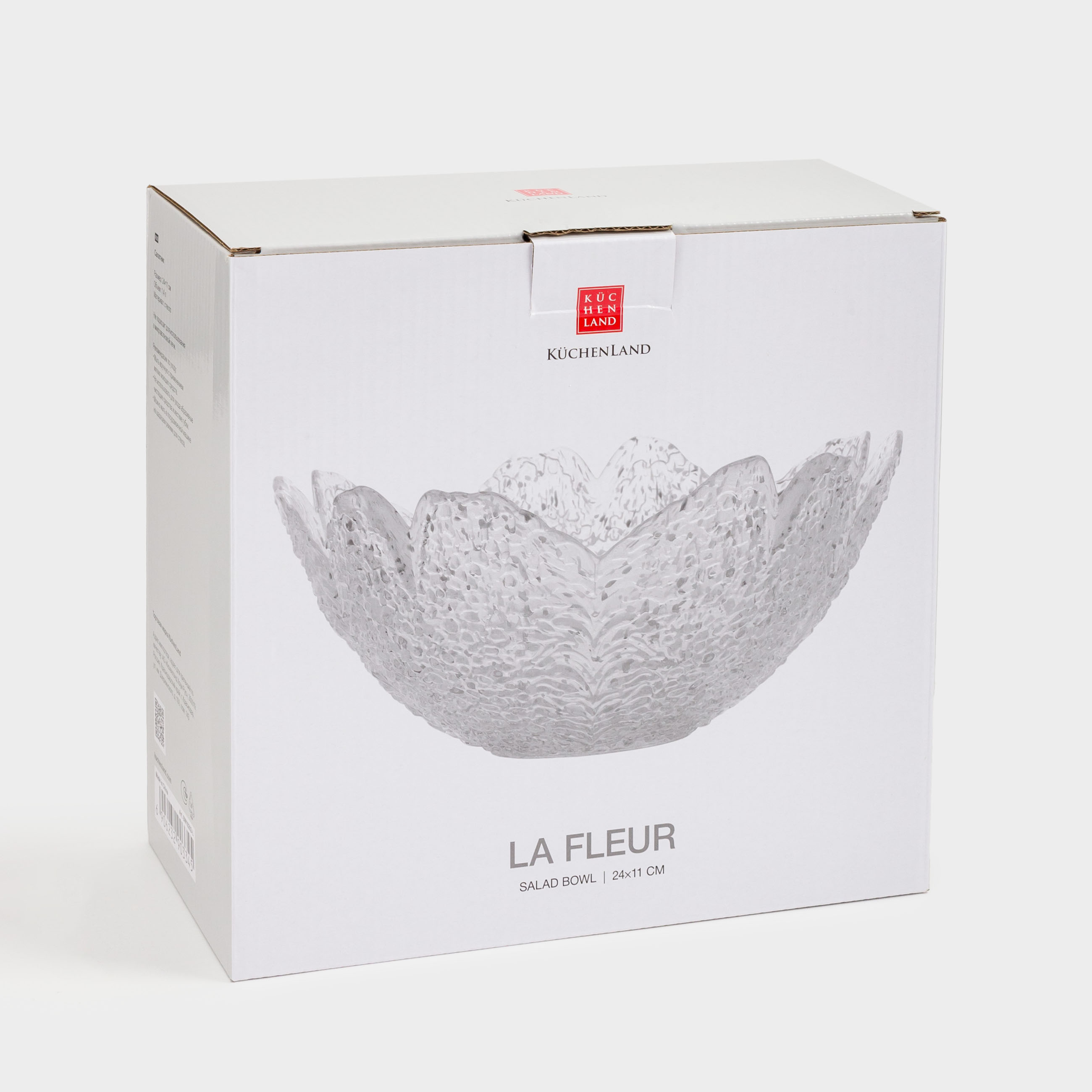 Салатник, 24х11 см, 1,4 л, стекло Р, La fleur, image-4