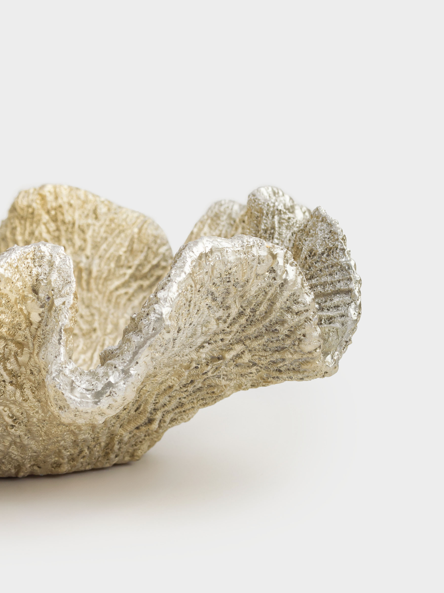 Блюдо декоративное, 30х29х12 см, полирезин, золотистое, Коралл, Coral, image-6
