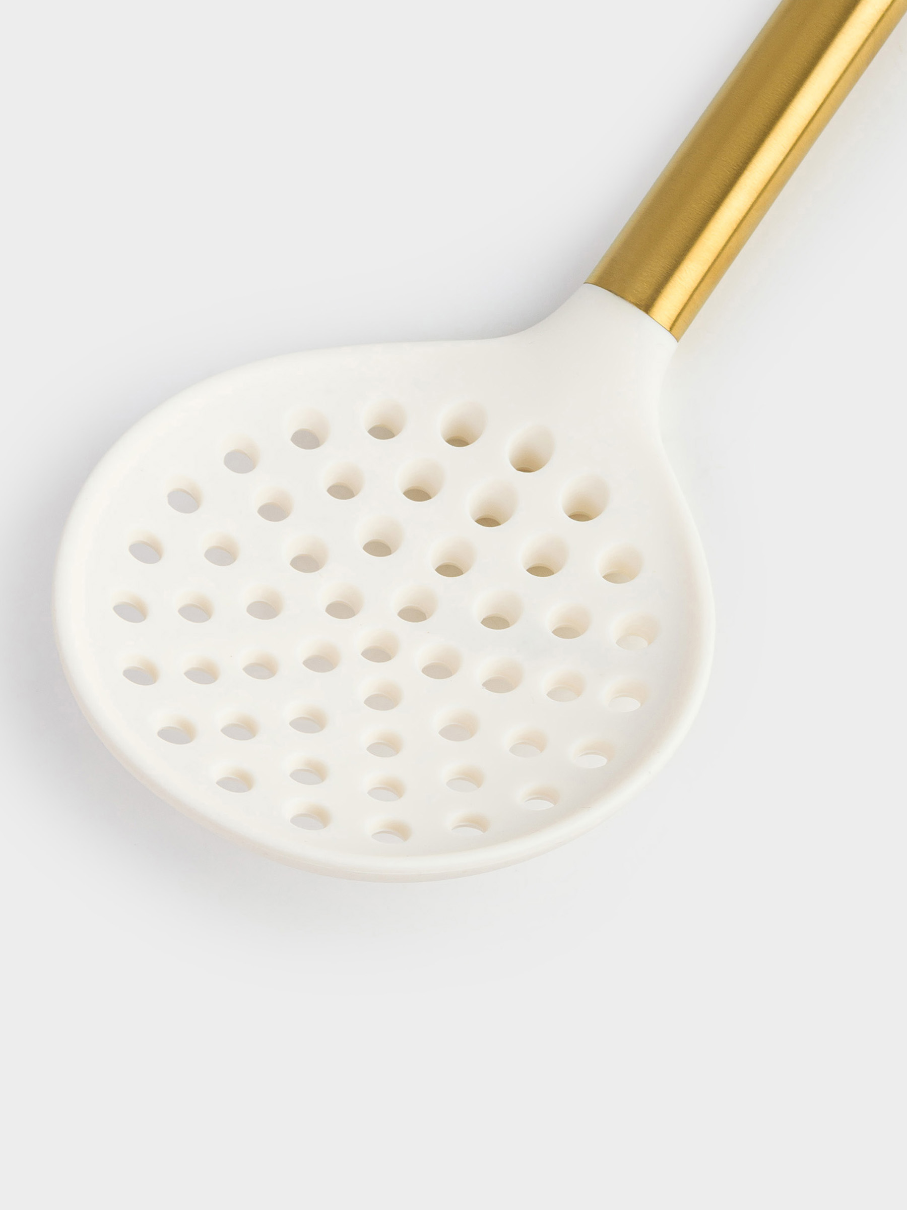 Шумовка, 35 см, силикон/сталь, молочная, Bello gold, image-3