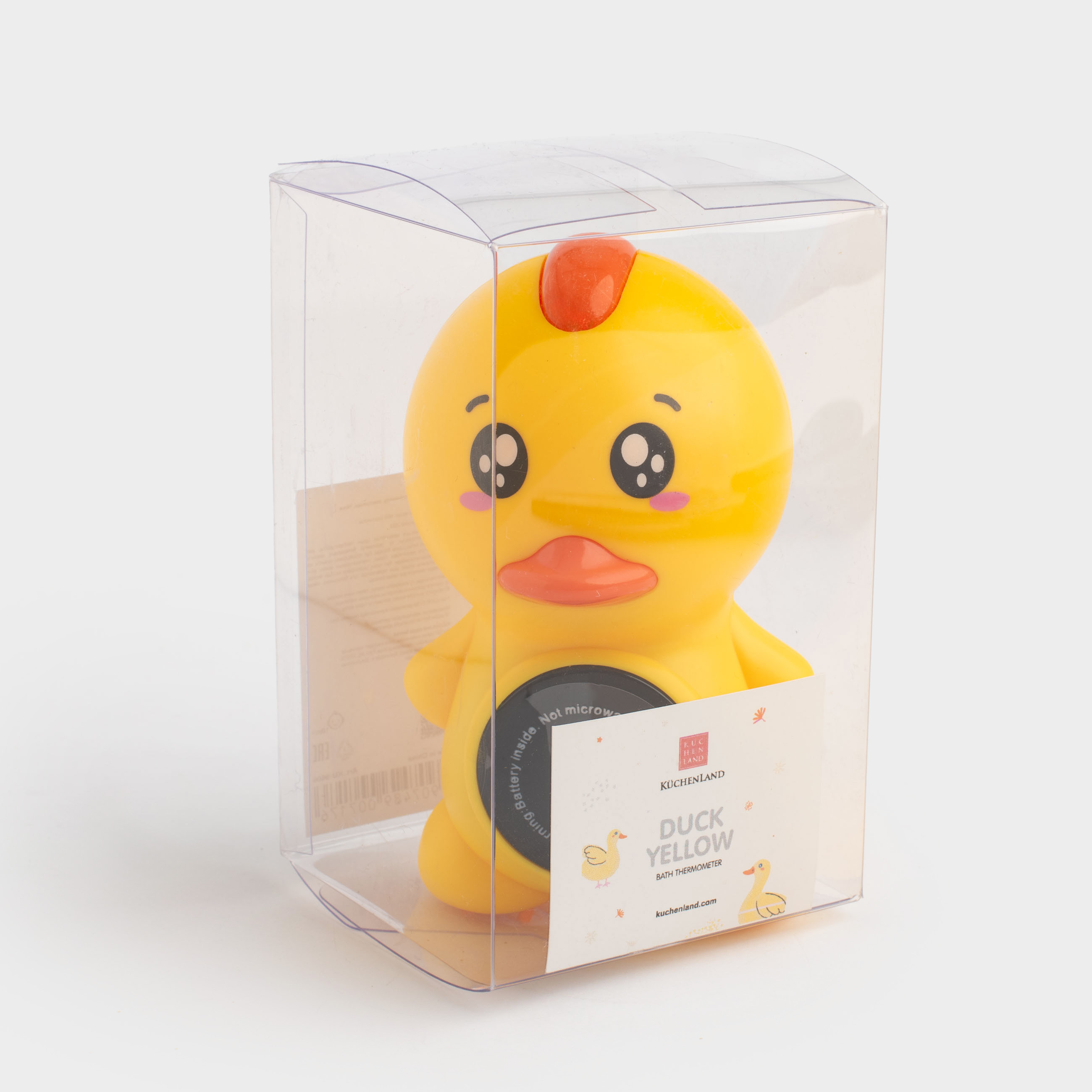 Термометр для ванны, 12 см, электронный, пластик, желтый, Утенок, Duck yellow