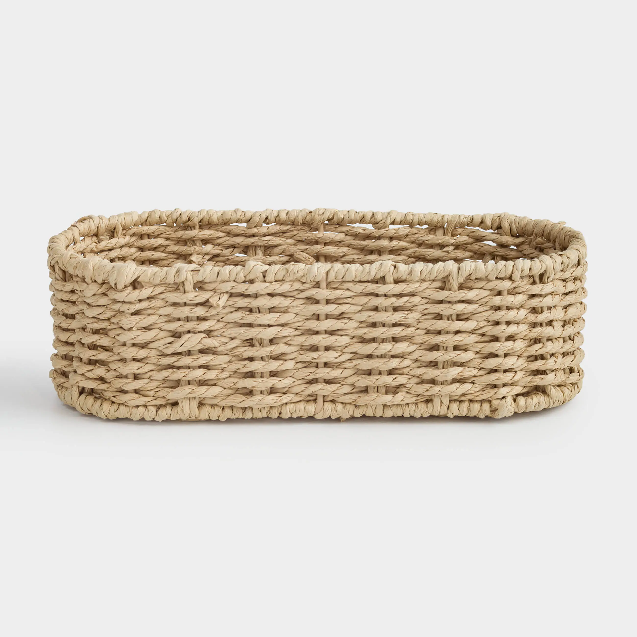 Корзина для столовых приборов, 25х10 см, плетеная, целлюлоза, овальная, Braided