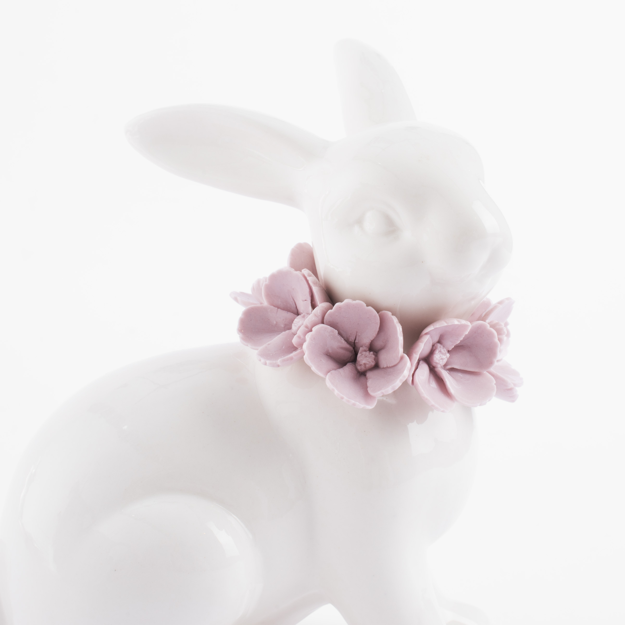 Статуэтка, 15 см, фарфор Porcelain, белая, Кролик в цветах, Pure Easter изображение № 5