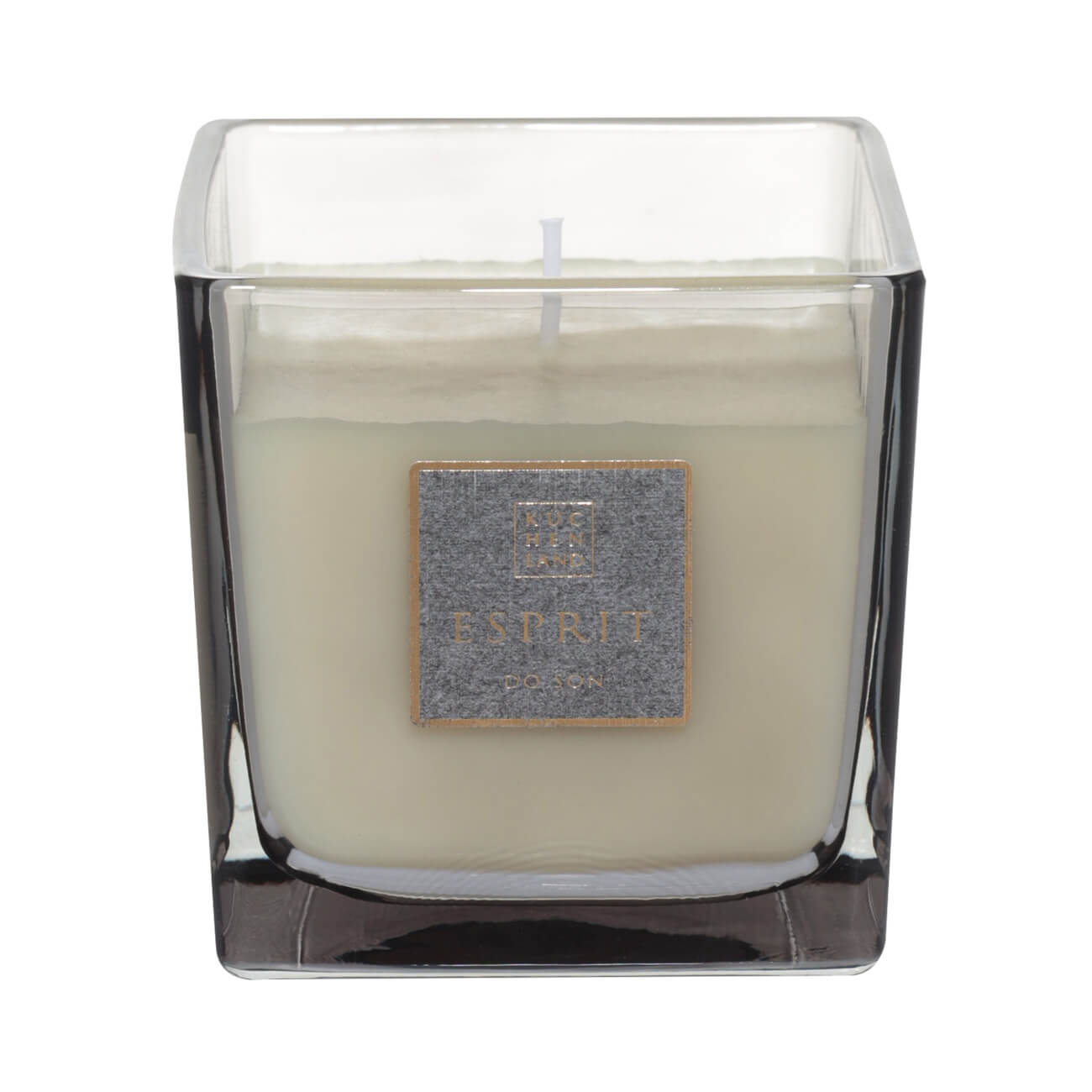 Свеча ароматическая, 8 см, в подсвечнике, стекло, серая, Do Son, Esprit свеча ароматическая декоративная