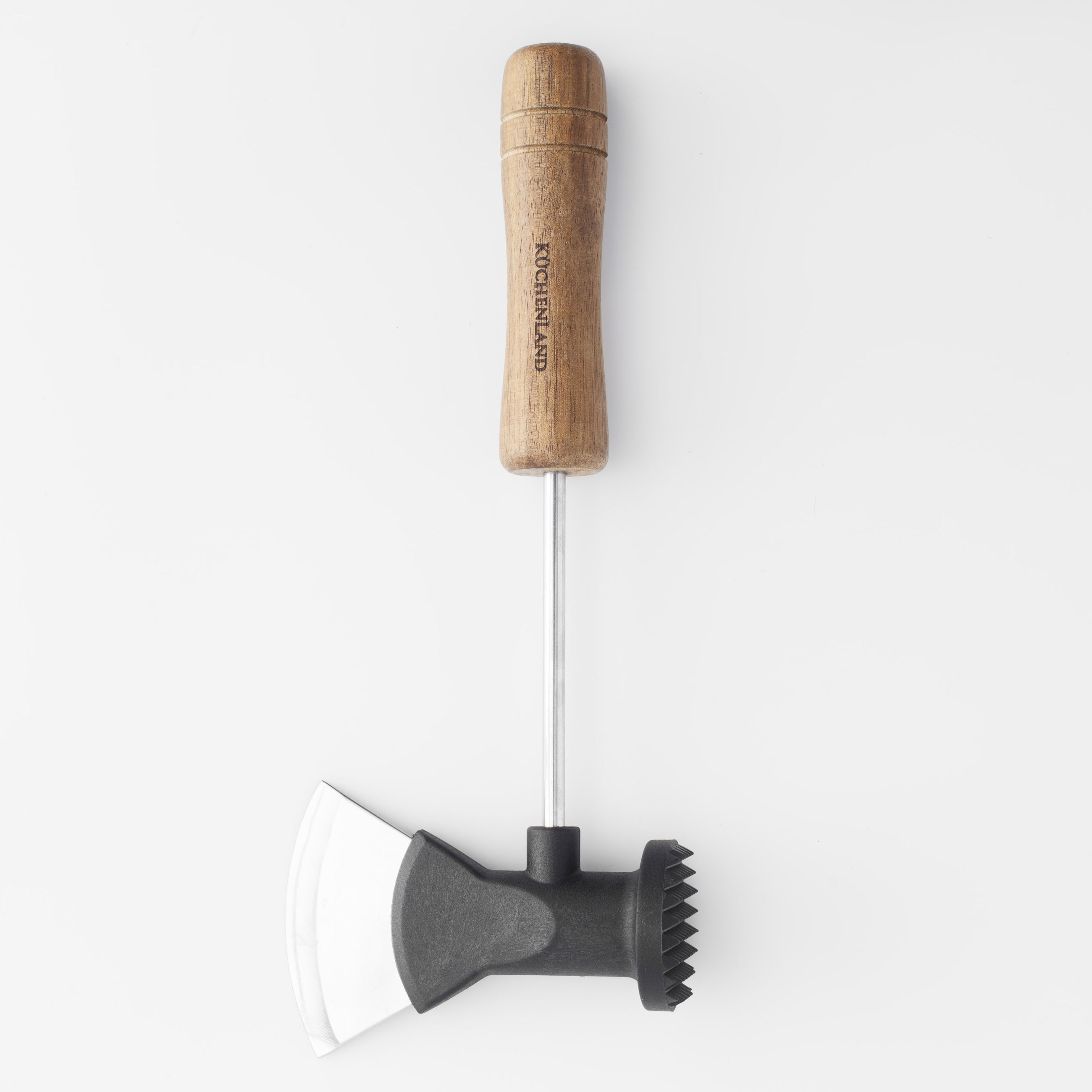 Молоток для отбивания мяса 28 см с топориком стальдерево Black style 990₽