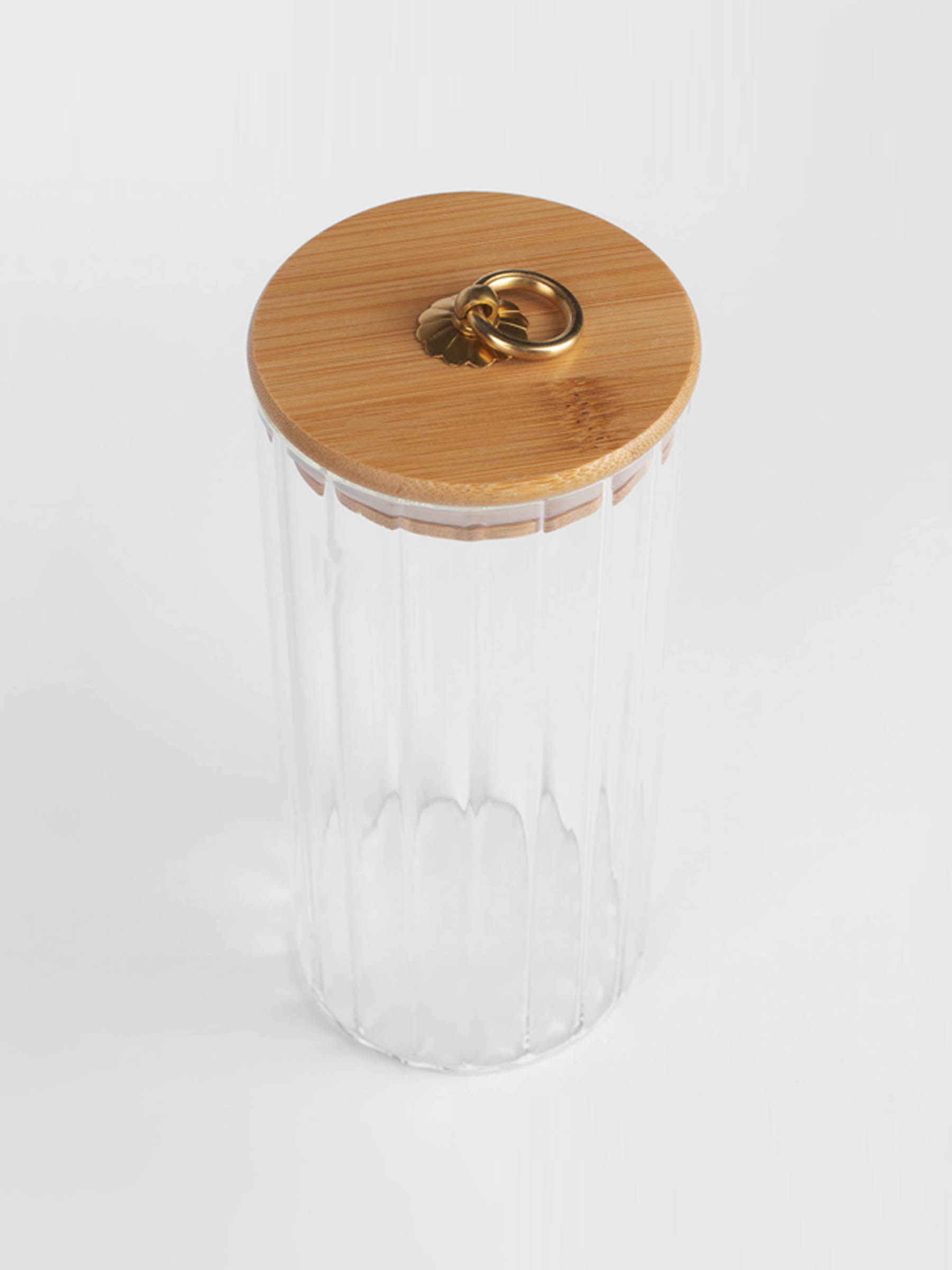 Банка для сыпучих продуктов, 1,1 л, стекло Б/бамбук, Camellia, image-3