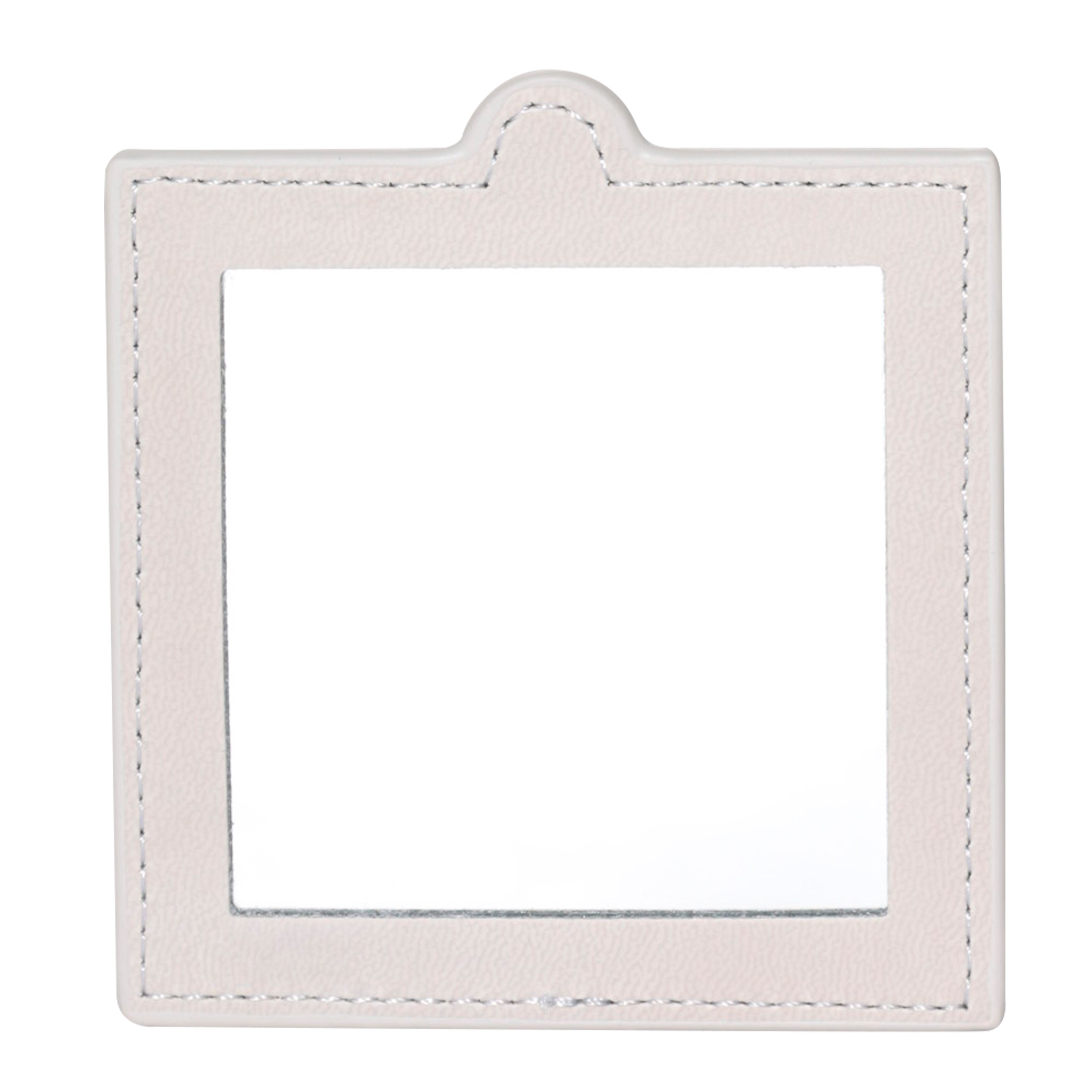 Зеркало карманное, 10х9 см, в чехле, полиуретан, серое, Memo изображение № 4