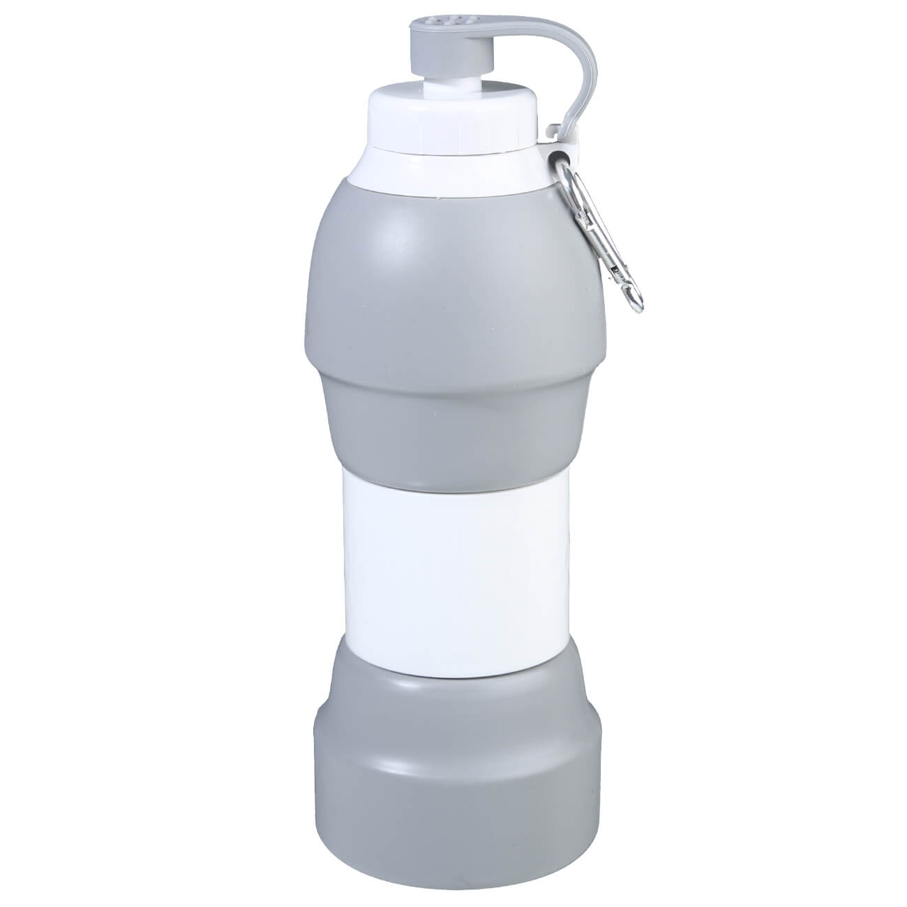 

Бутылка складная, 580 мл, силикон, серая, Tourist