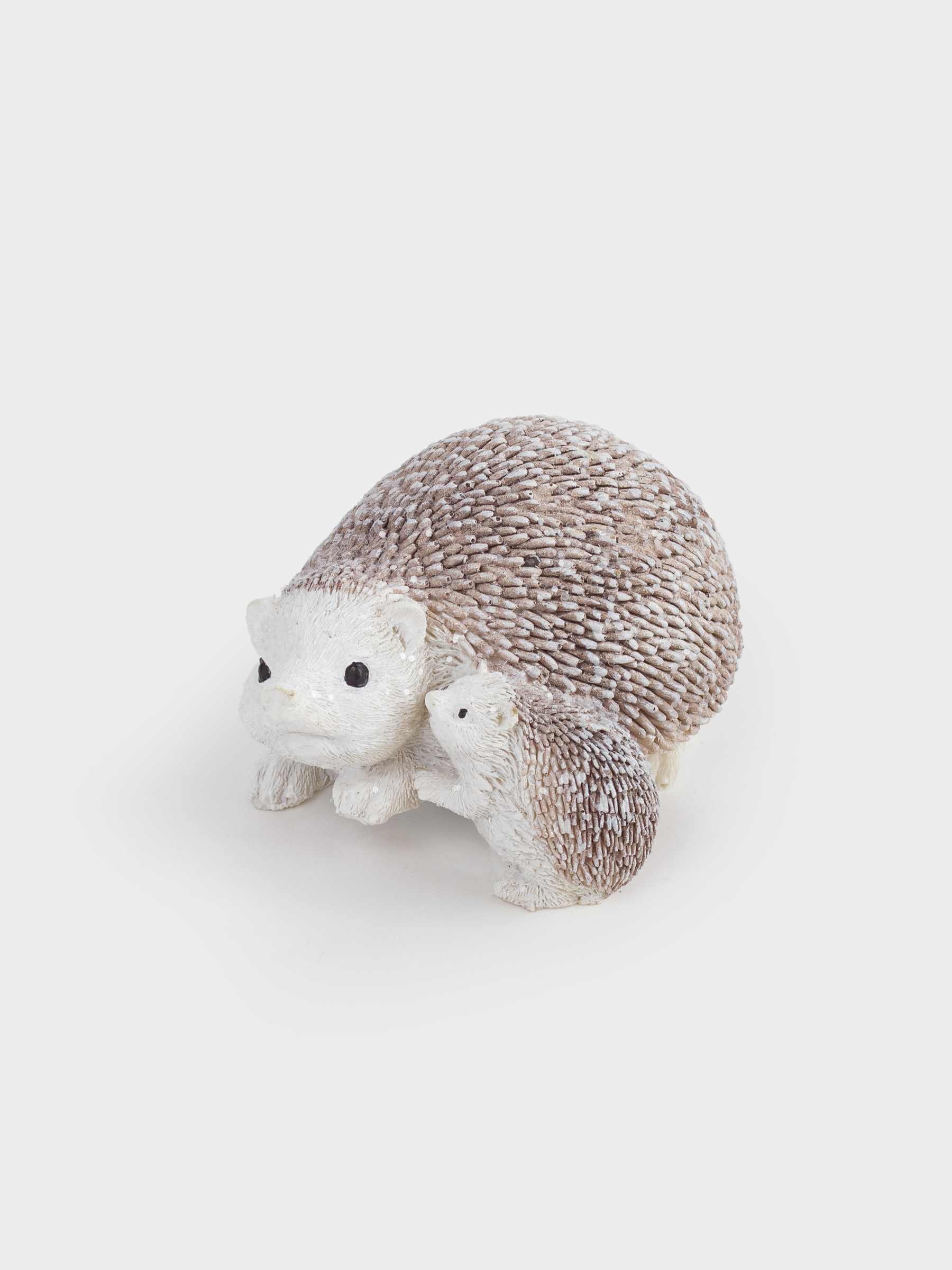 Статуэтка, 10 см, полирезин, серо-коричневая, Ежи, Slight frost, image-0