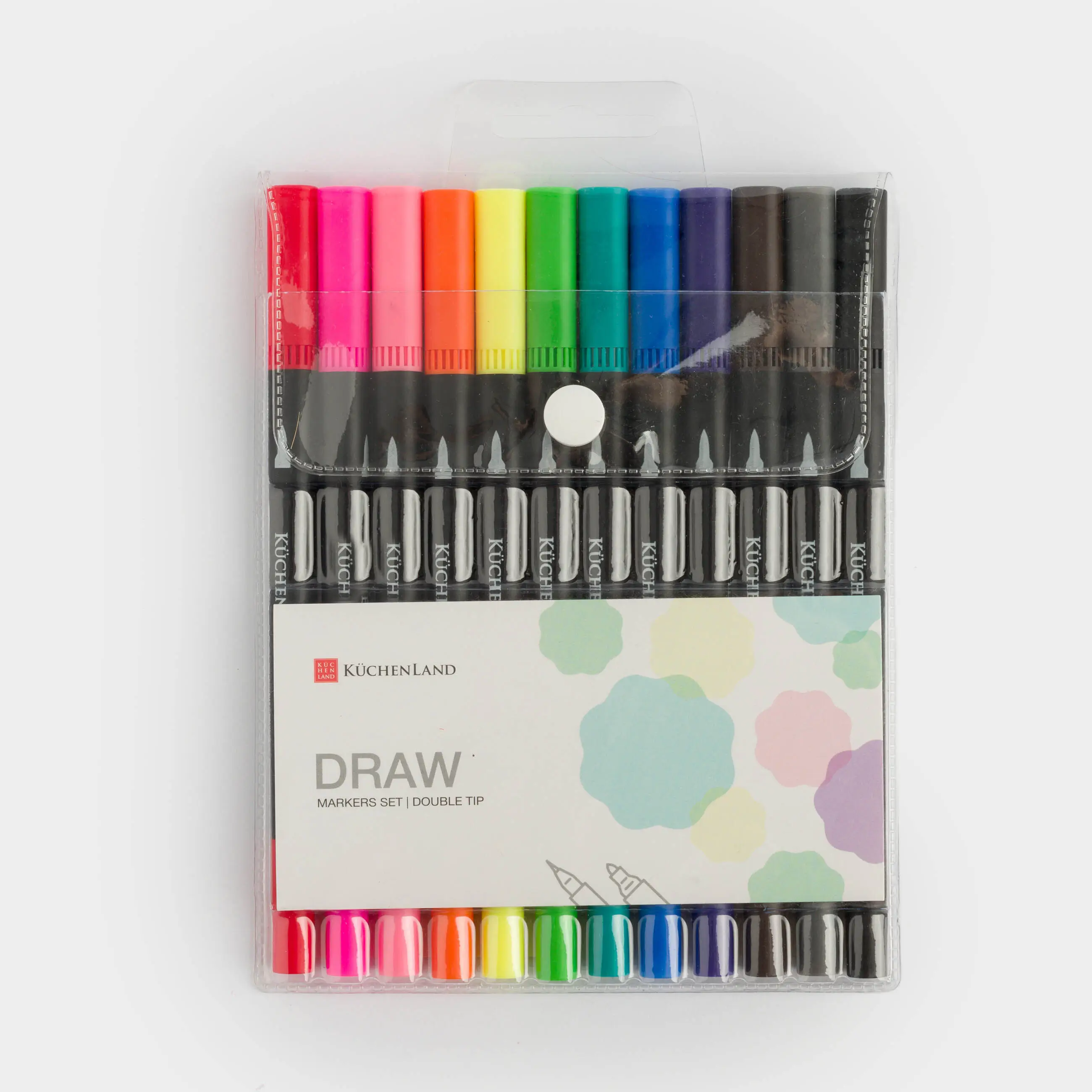 Набор маркеров, 12 шт, двойные, полипропилен, Draw, image-0
