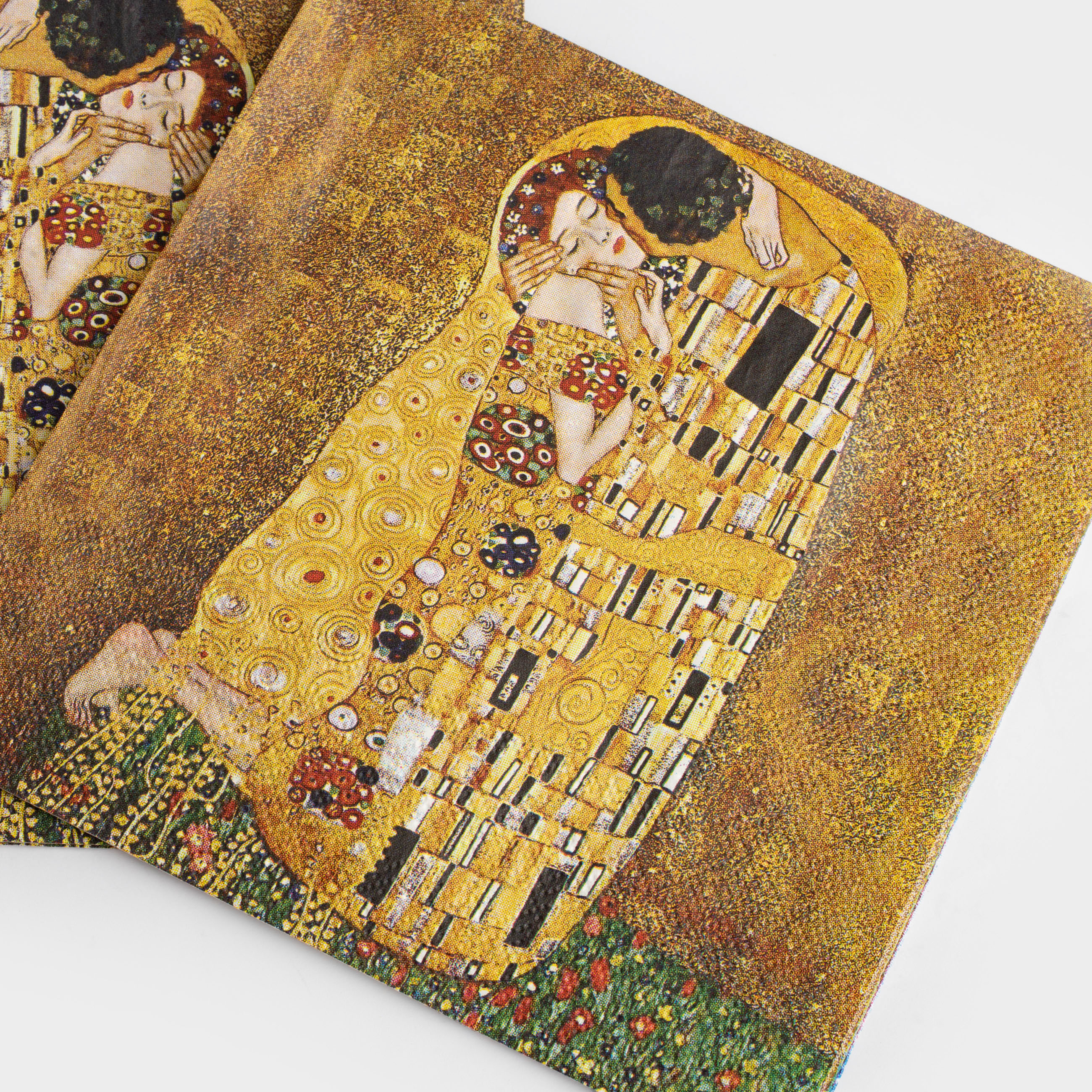Салфетки бумажные, 33х33 см, 20 шт, квадратные, Климт, Поцелуй, Art поцелуй, image-4