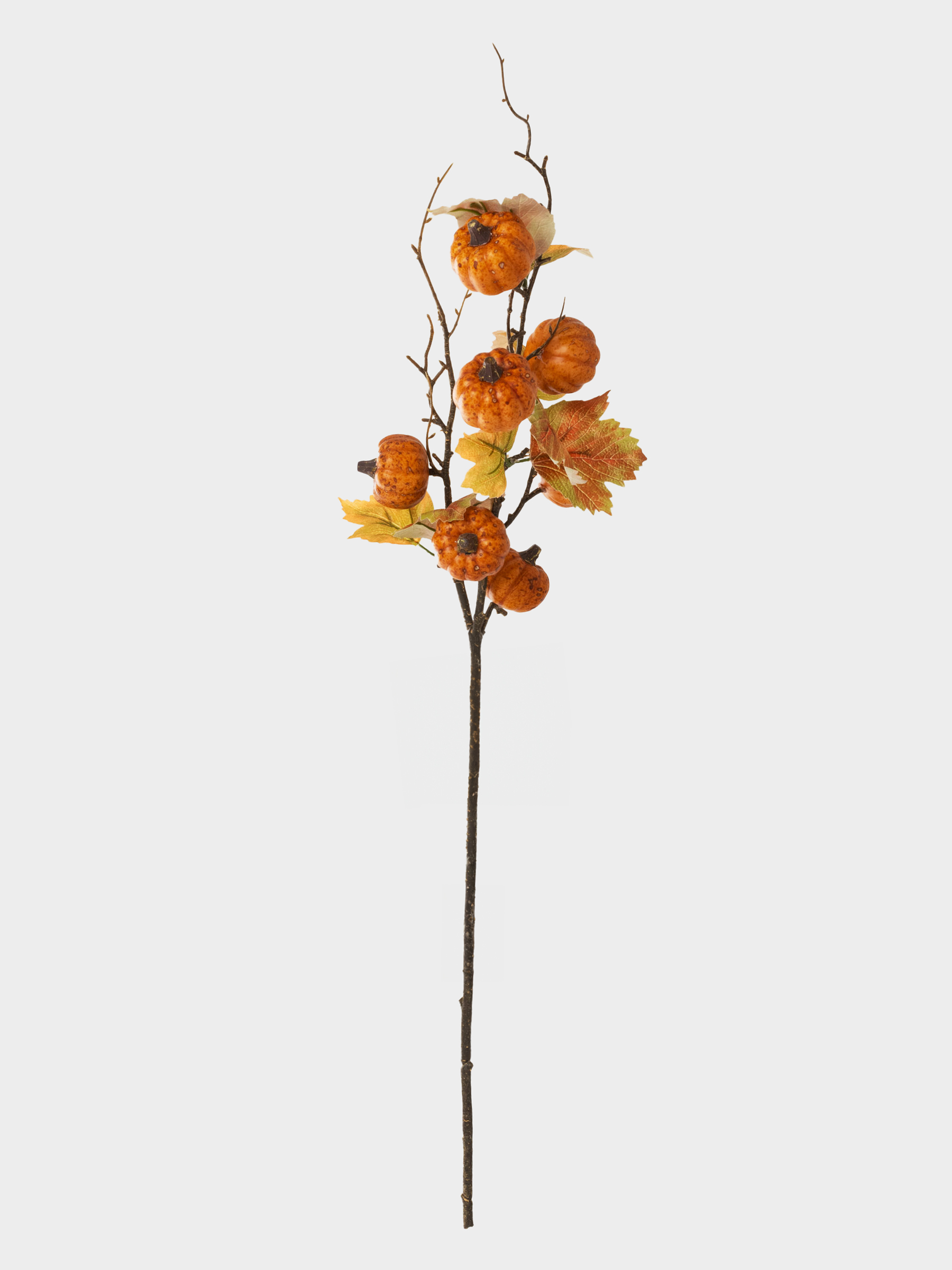 Ветка декоративная, 76 см, пенопласт/полиэстер, Оранжевые тыквы, Forest symphony decor, image-0