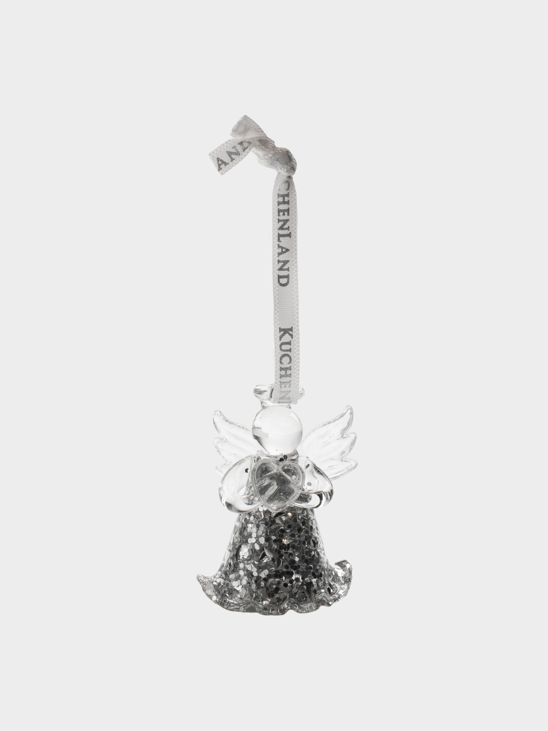 Игрушка елочная, 5 см, стекло, серебристая, Ангел, Angel figurine, image-1