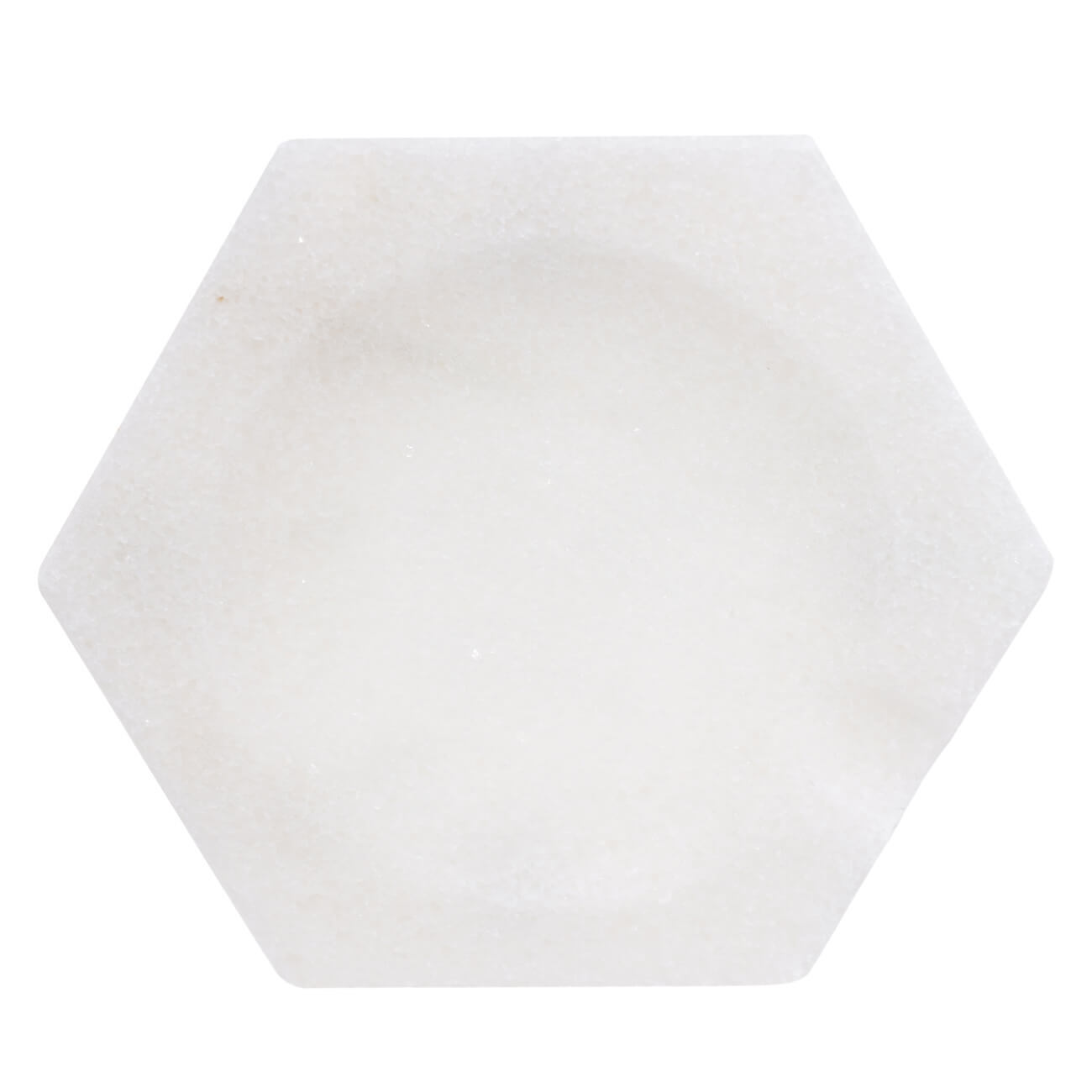

Подставка под ложку, 13х15 см, мрамор, белая, Шестигранник, Marble