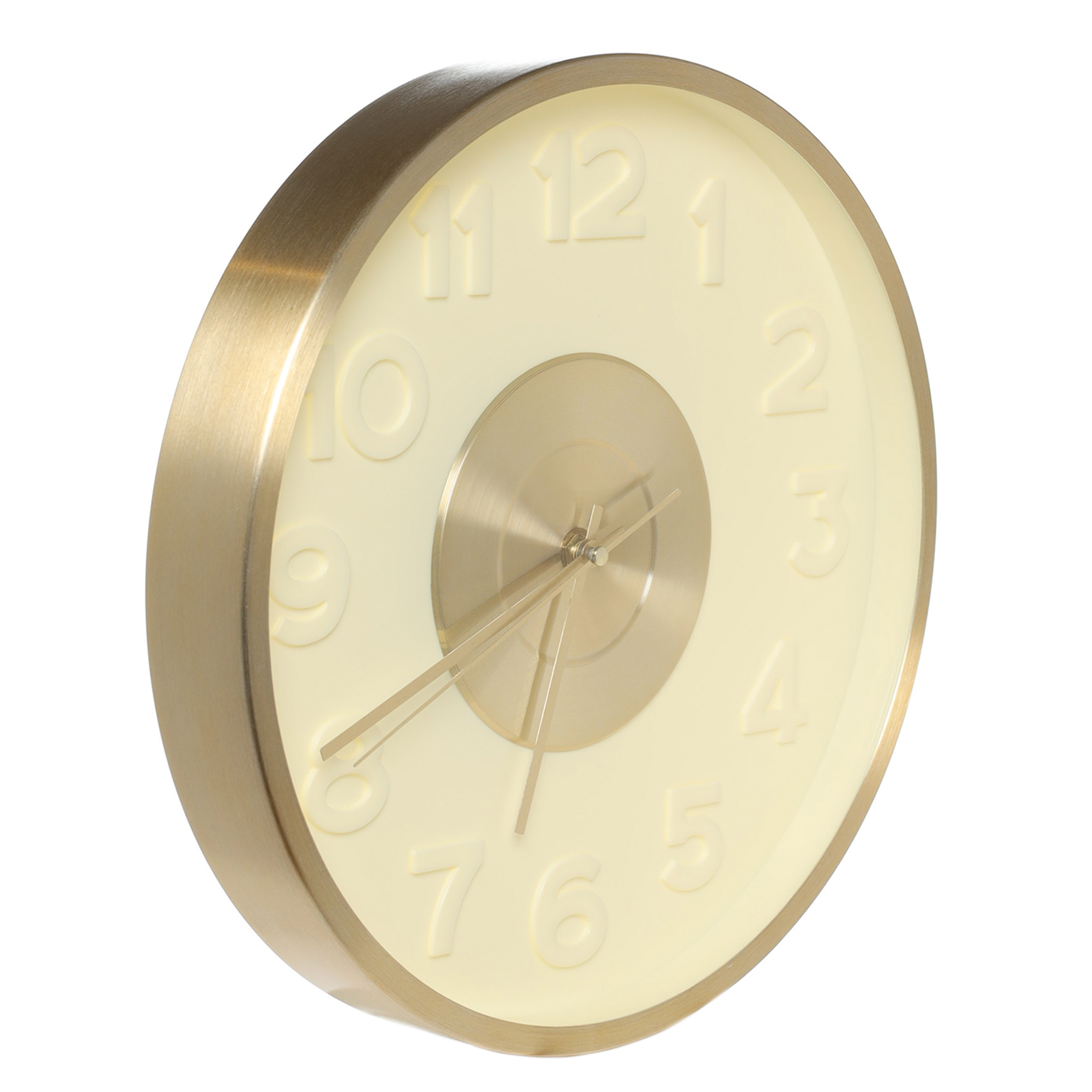 Часы настенные, 30 см, с подсветкой, пластик/стекло, круглые, золотистые, Fantastic gold изображение № 2