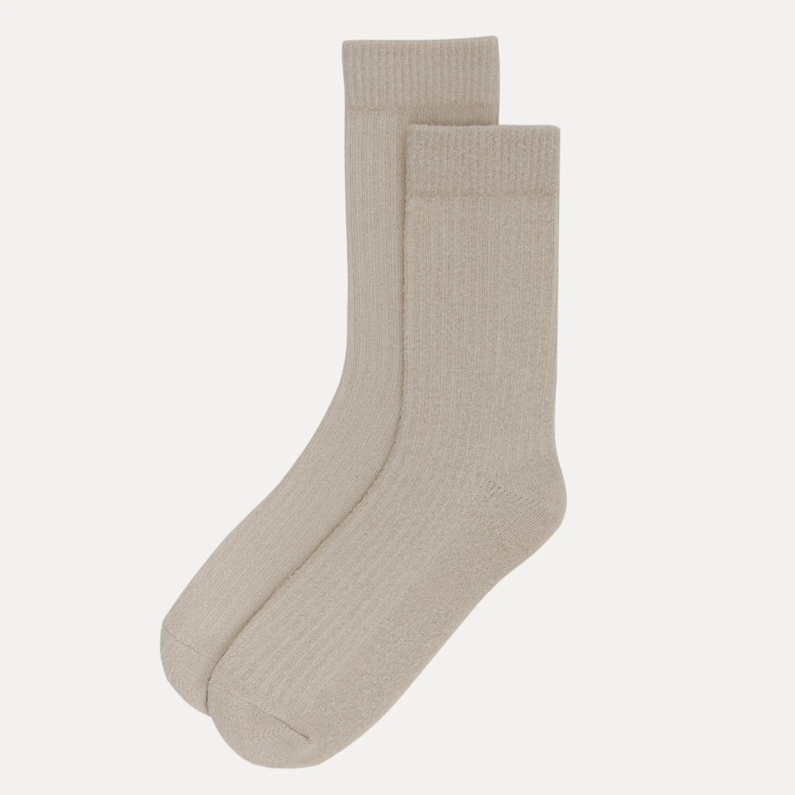 Носки женские, в рубчик, полиэстер, бежевые, Warmed