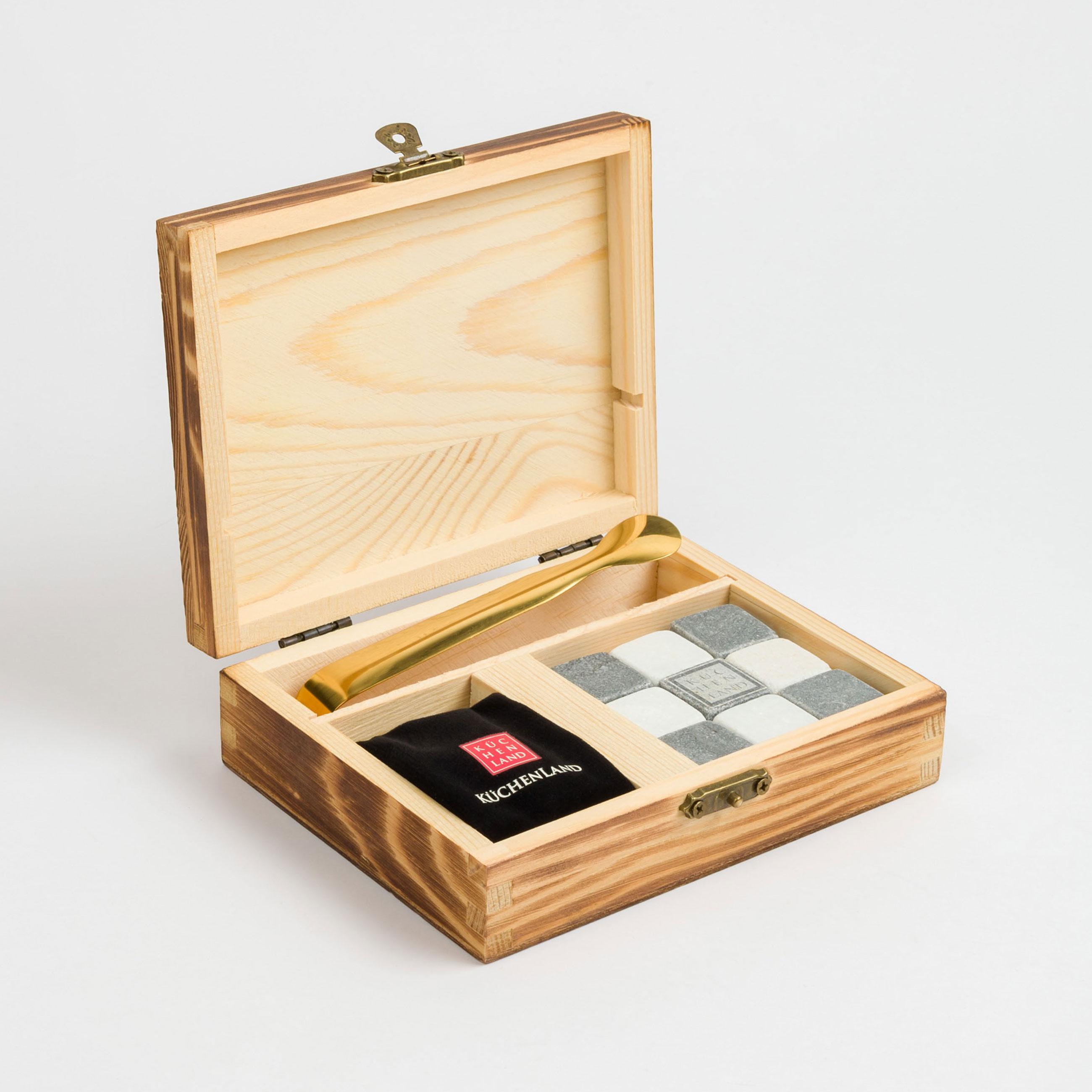 Kuchenland Набор кубиков для охлаждения напитков 12 пр с щипцами в коробке мраморсталь Bar 1490₽