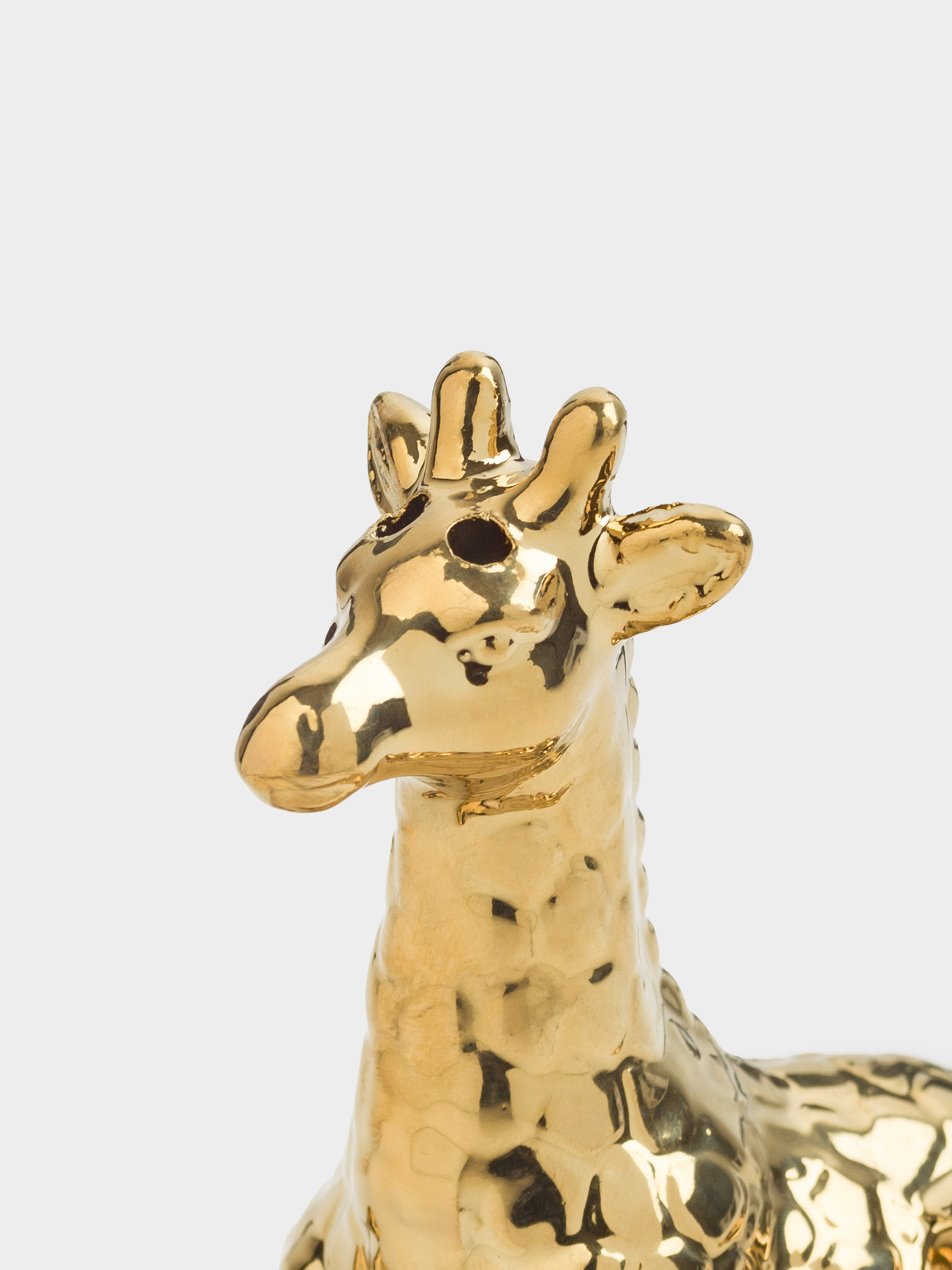 Емкость для соли или перца, 9 см, фарфор P, золотистая, Жираф, Giraffe, image-4