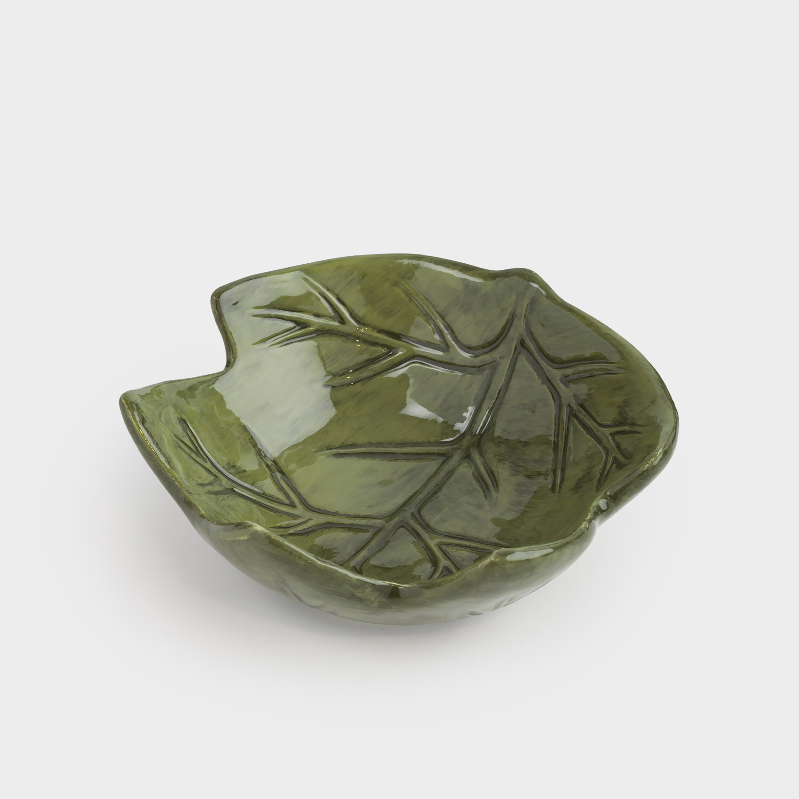 Пиала 14х6 см керамика зеленая Лист Forest symphony 493₽