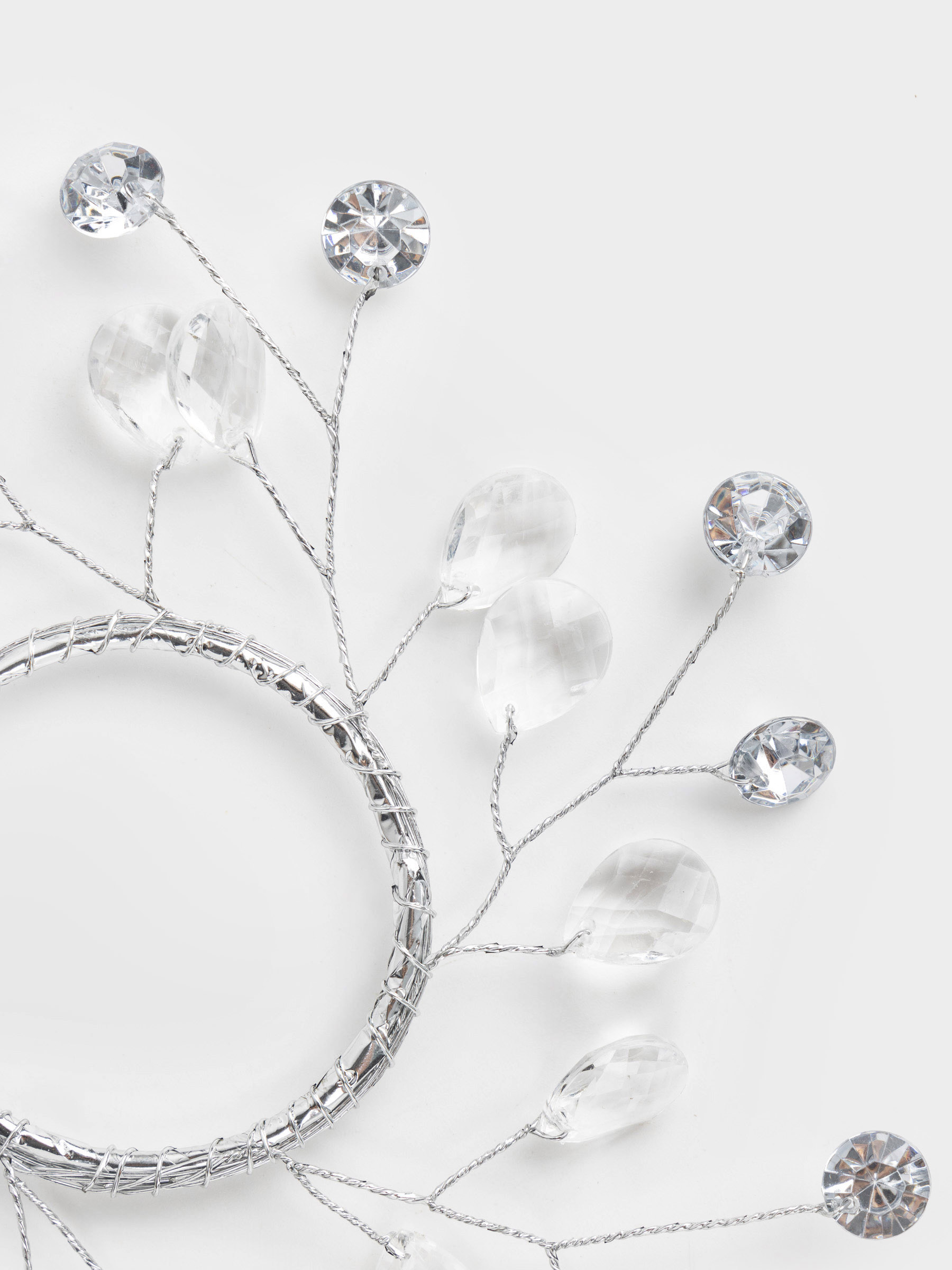 Кольцо для салфеток, 5 см, акрил/металл, серебристое, Кристаллы, Crystal decor, image-1