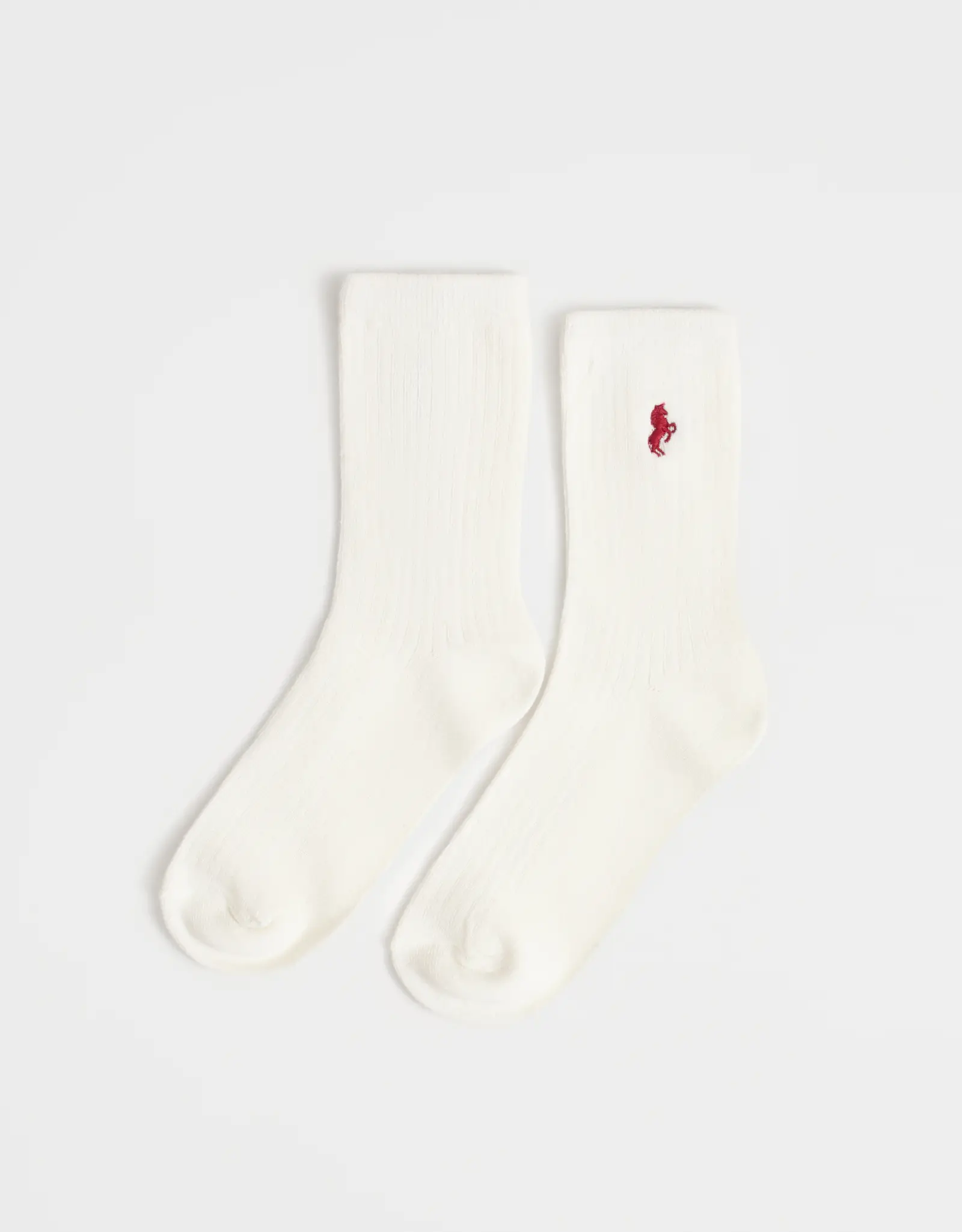 Носки в рубчик, молочные, Rubchik font