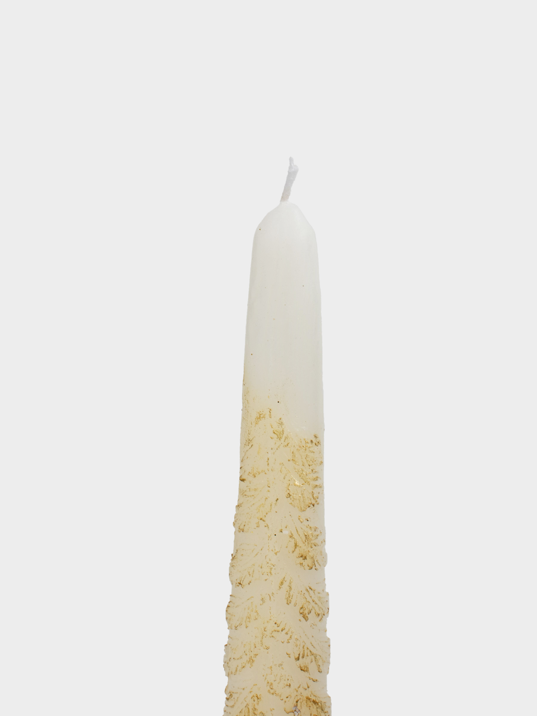 Свеча, 25 см, 2 шт, тонкая, молочно-золотистая, Ель, Fir candle, image-1